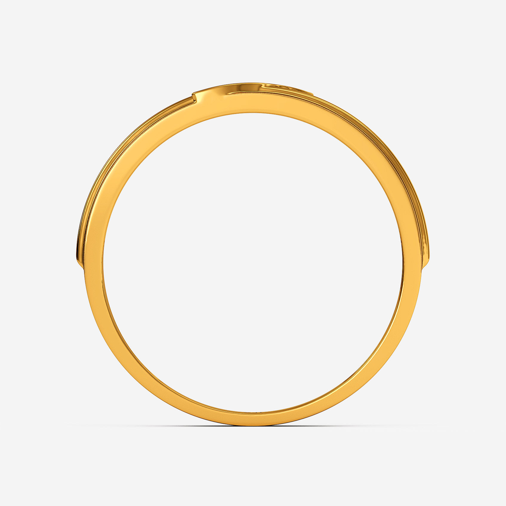 Textured Leaf Gold Mens Ring alternate view 2