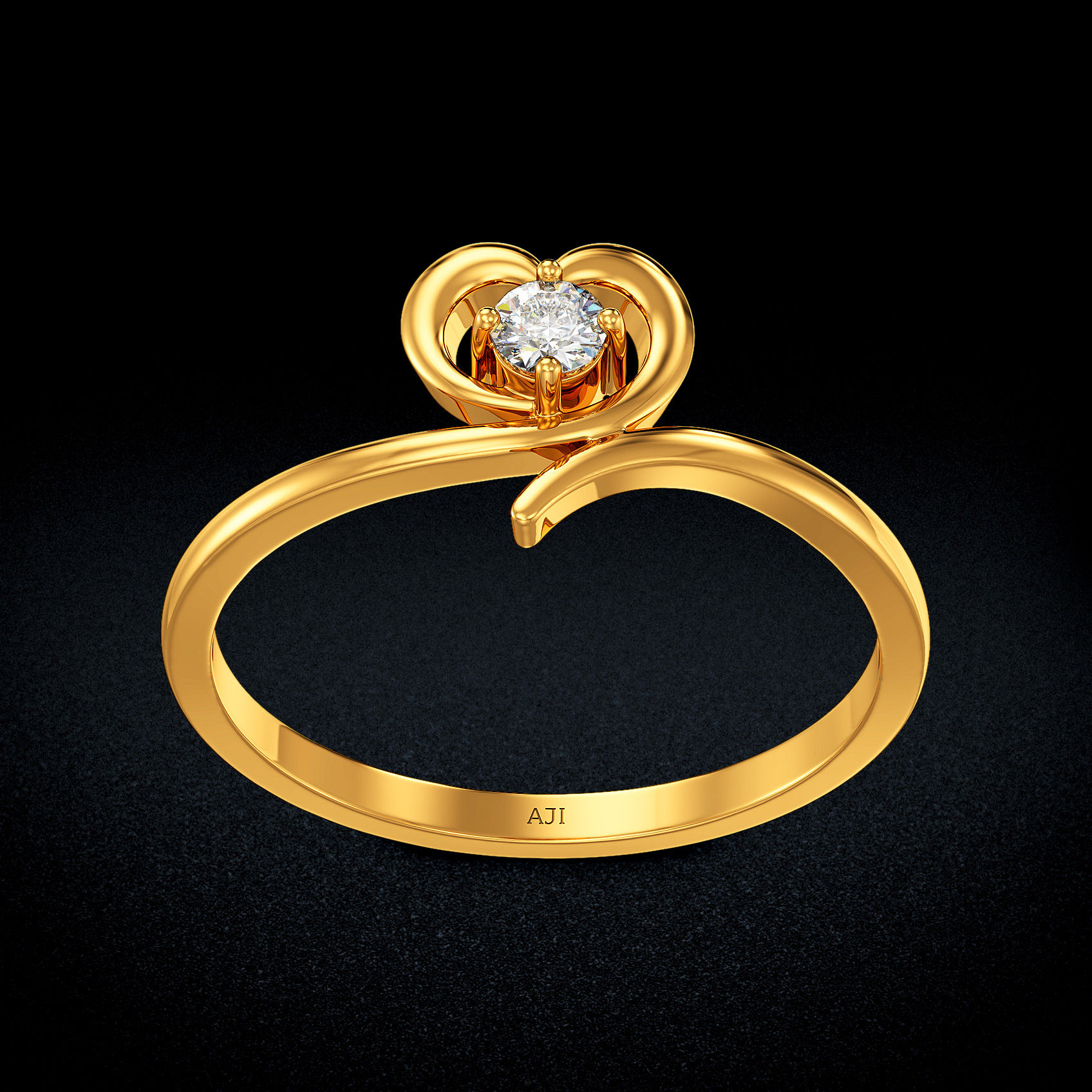 Heart Mist Gold Ring image