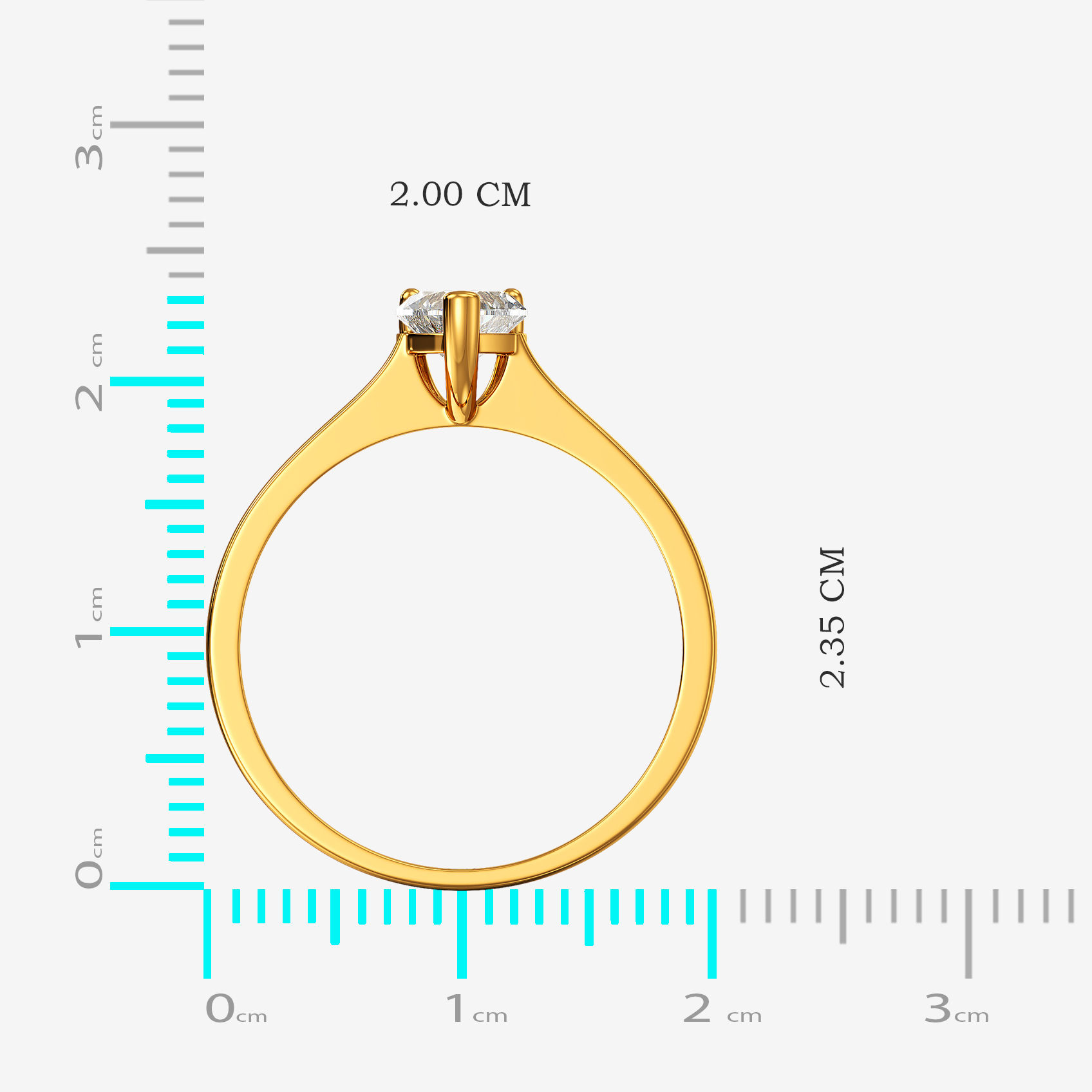 Ivory Heart Gold Promise Ring alternate view 3