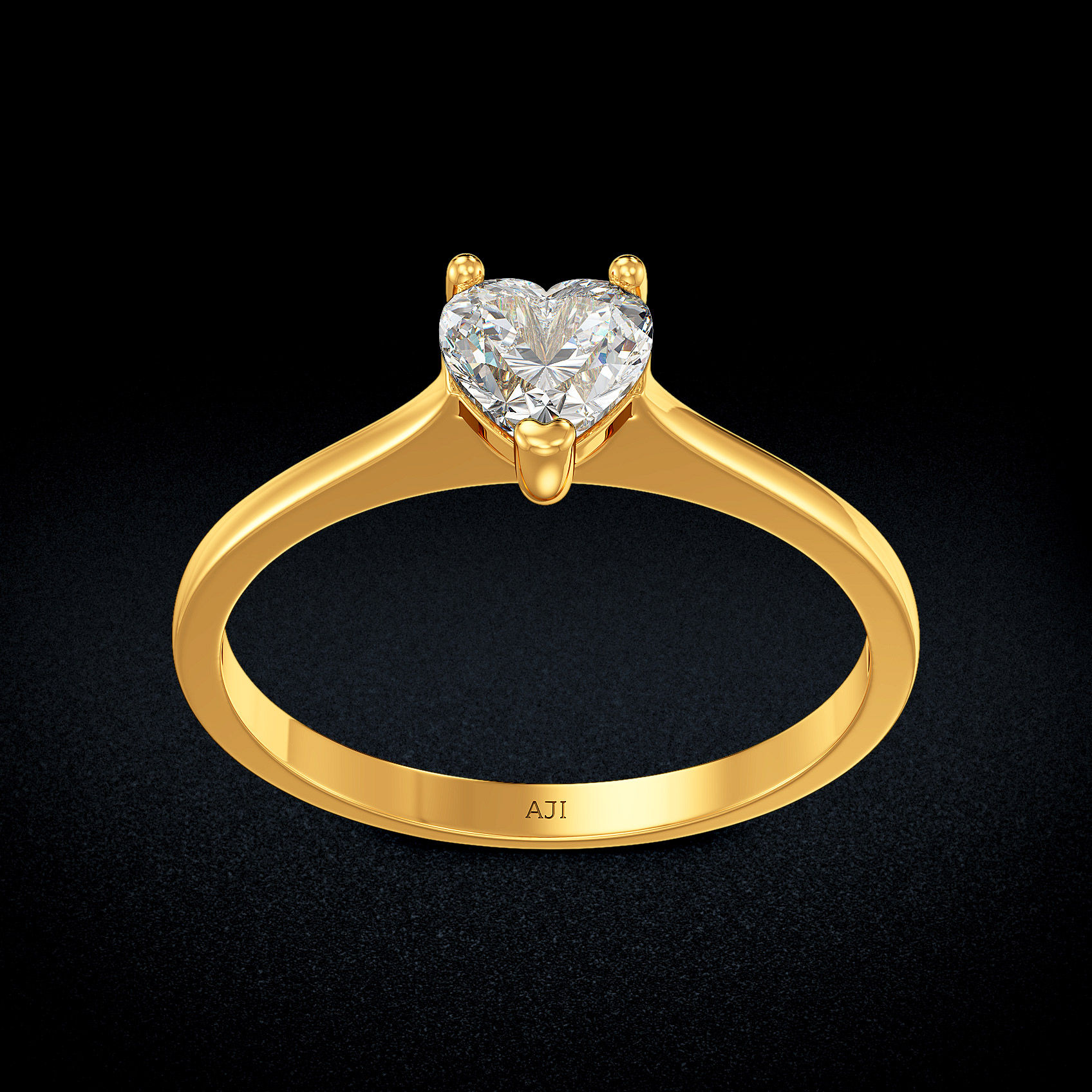 Ivory Heart Gold Promise Ring image