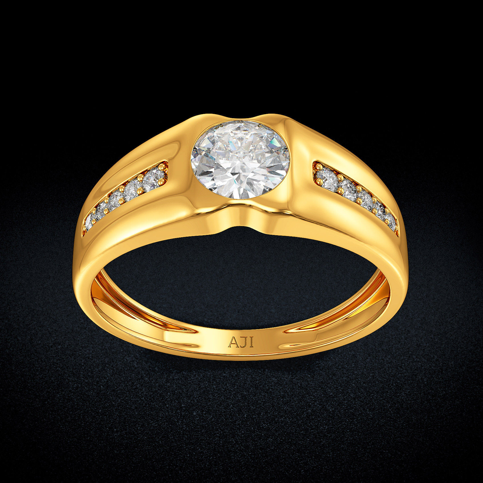 Pure Spark Gold Mens Ring image