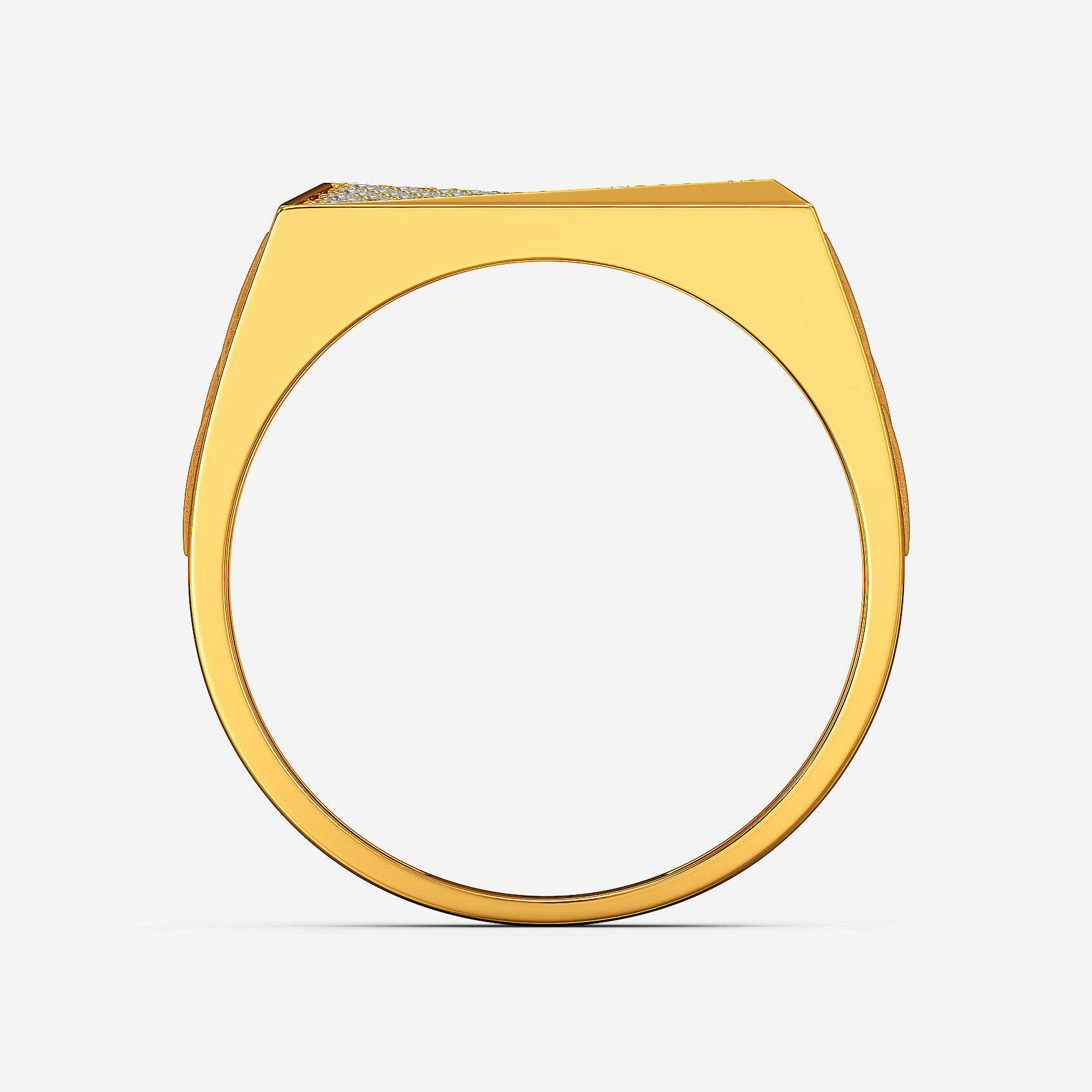 Luxe Square Gold Mens Ring alternate view 2