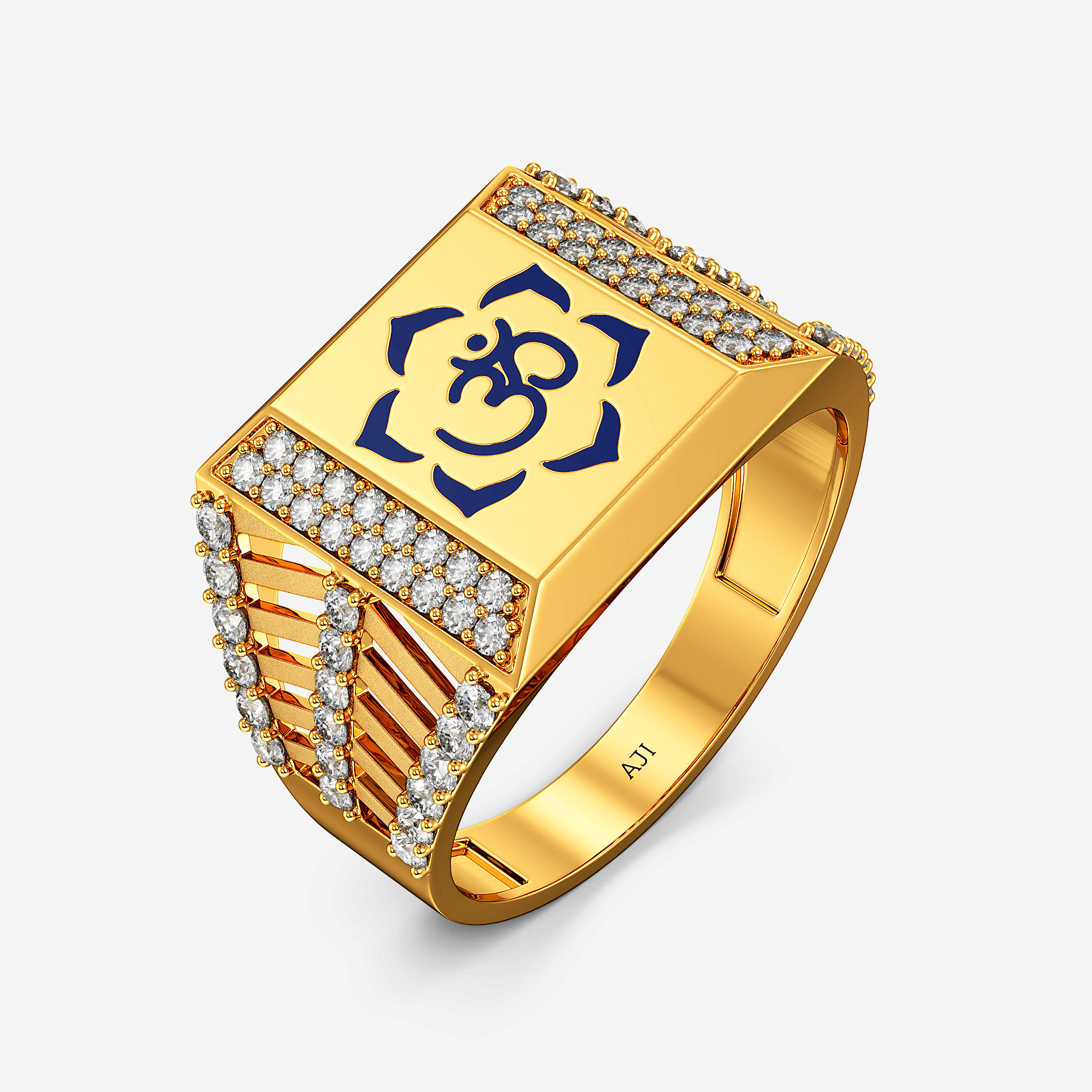 Eternal Om Gold Mens Ring