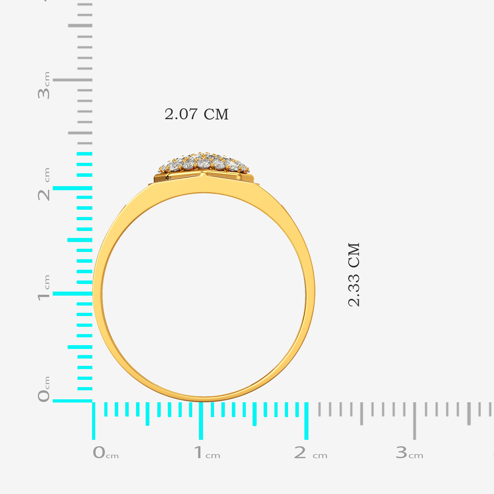 Radiant Octa Gold Mens Ring alternate view 3