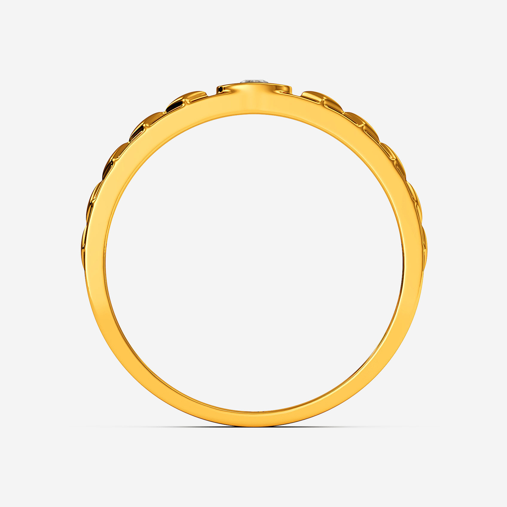 Geo Crest Gold Womens Ring alternate view 2