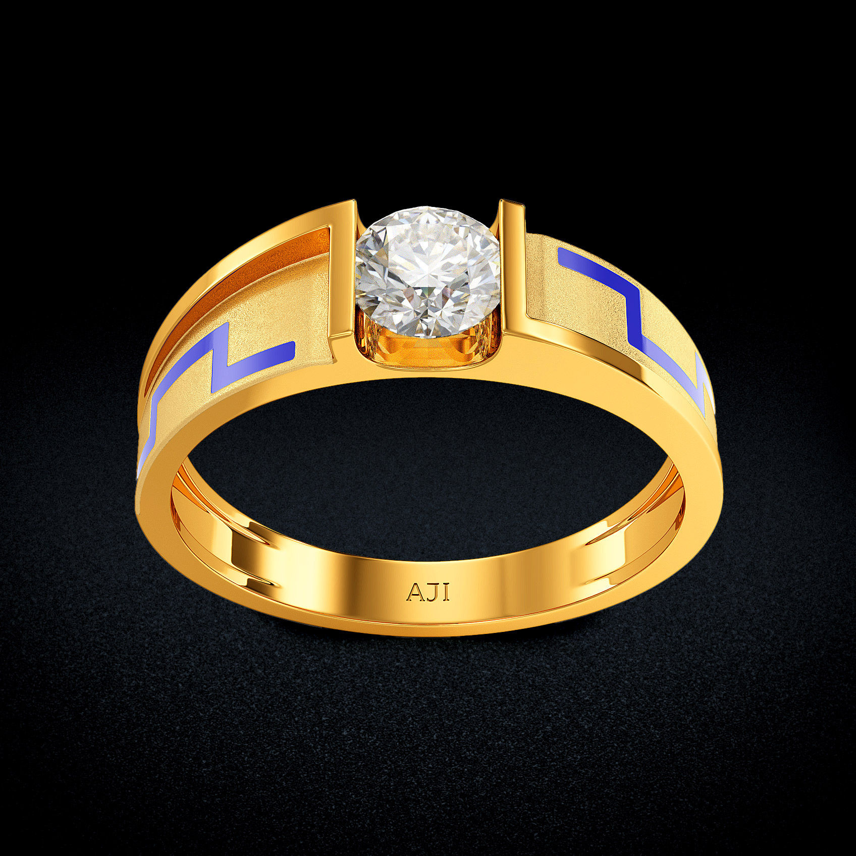 Azure Geo Gold Womens Ring image