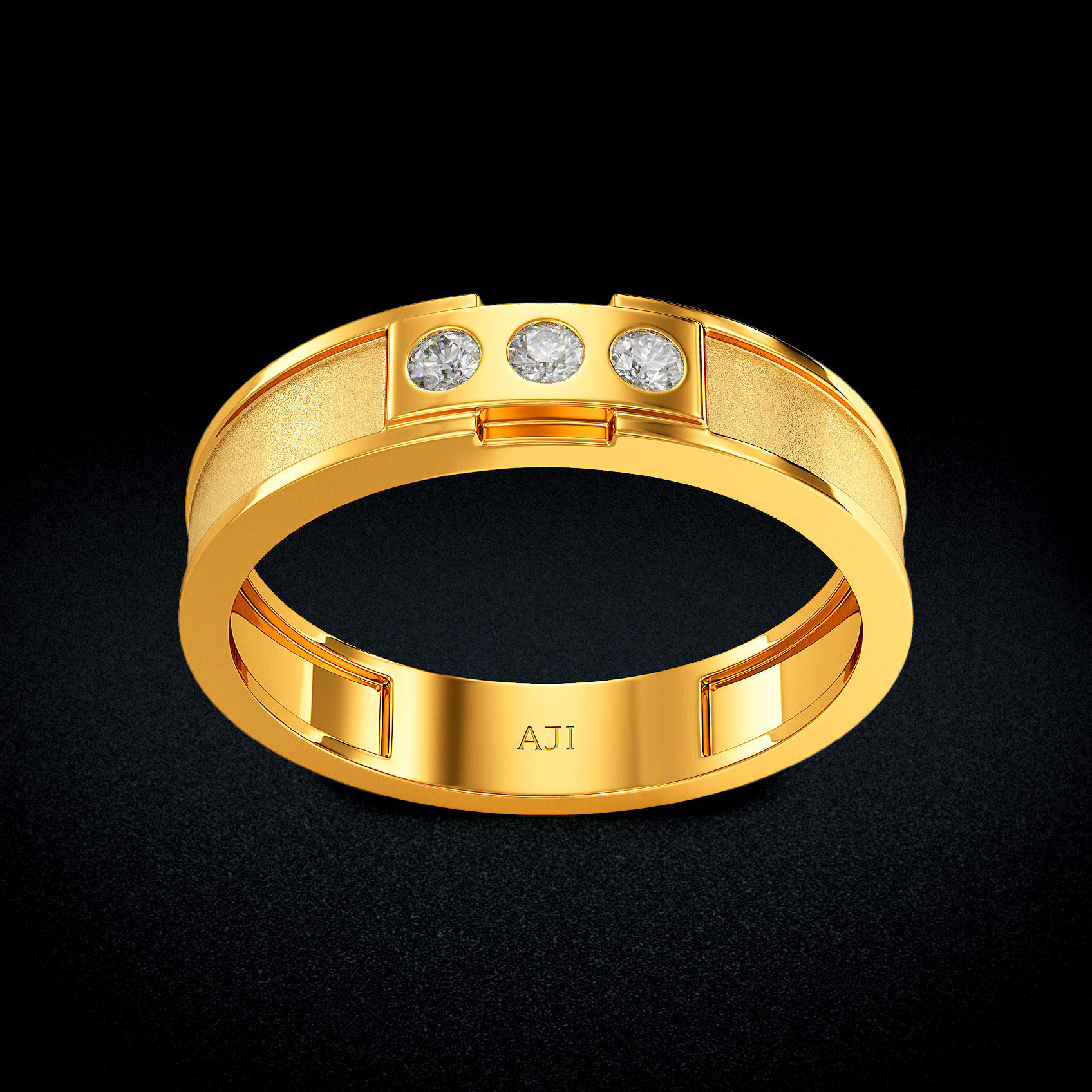 Tri Spark Gold Womens Ring image
