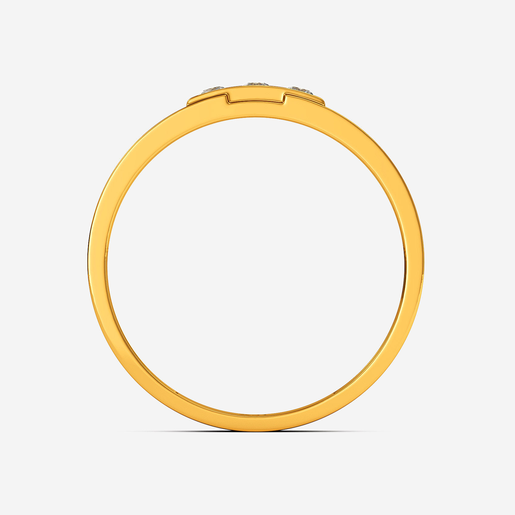 Tri Spark Gold Mens Ring alternate view 2