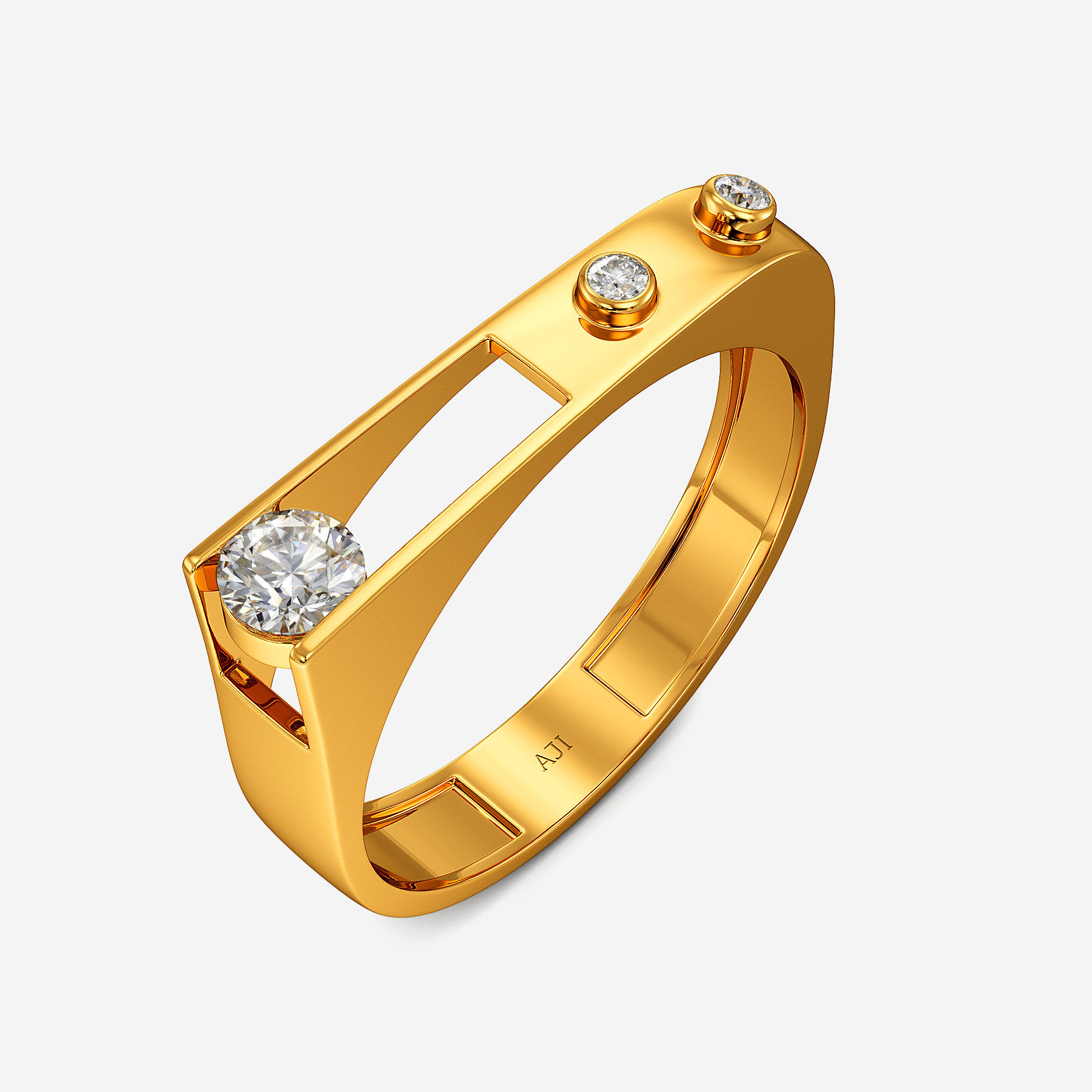Modern Vector Gold Womens Ring