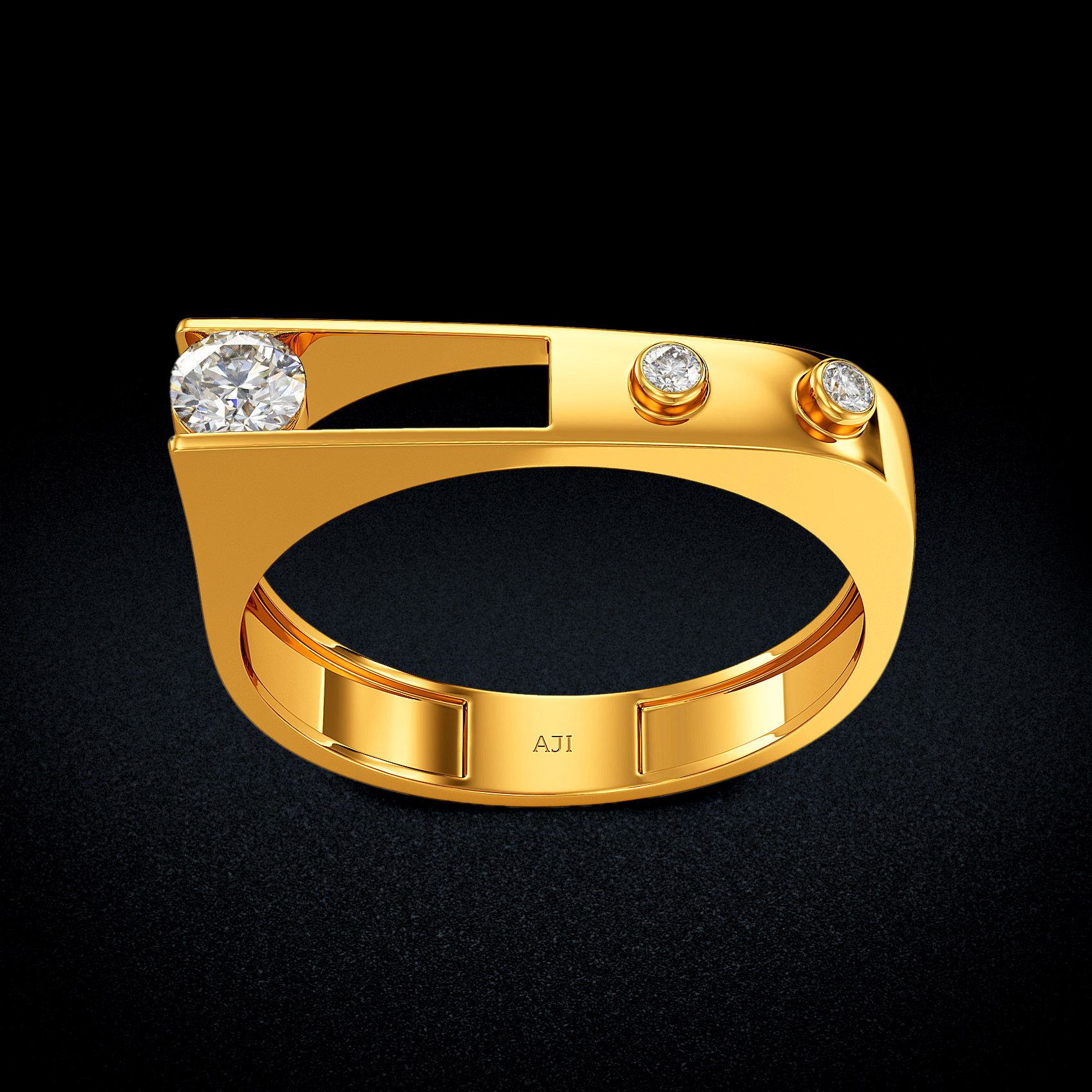 Modern Vector Gold Womens Ring image