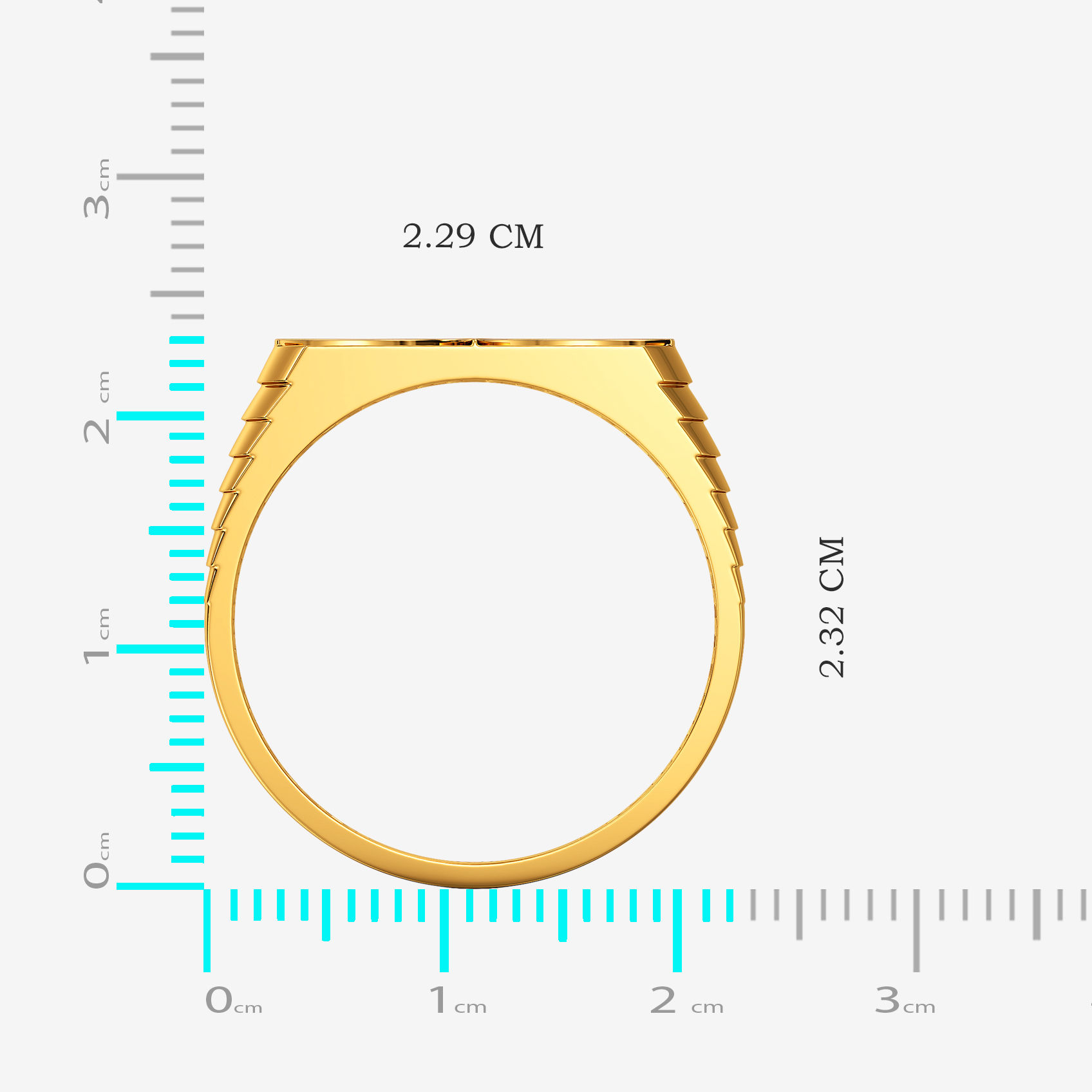 Ripple ArcGold Mens Ring alternate view 3