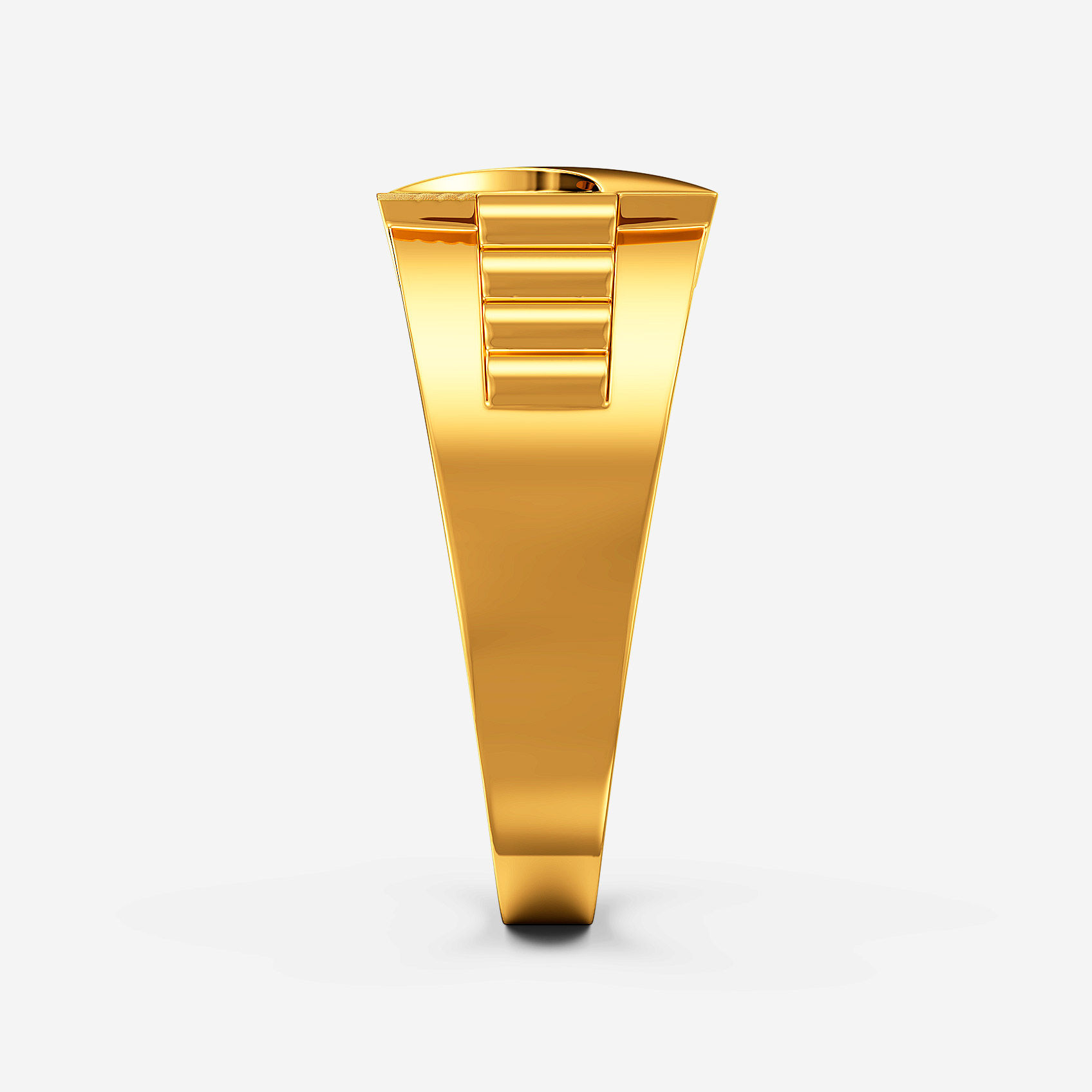 Semi Halo Gold Mens Ring alternate view 1
