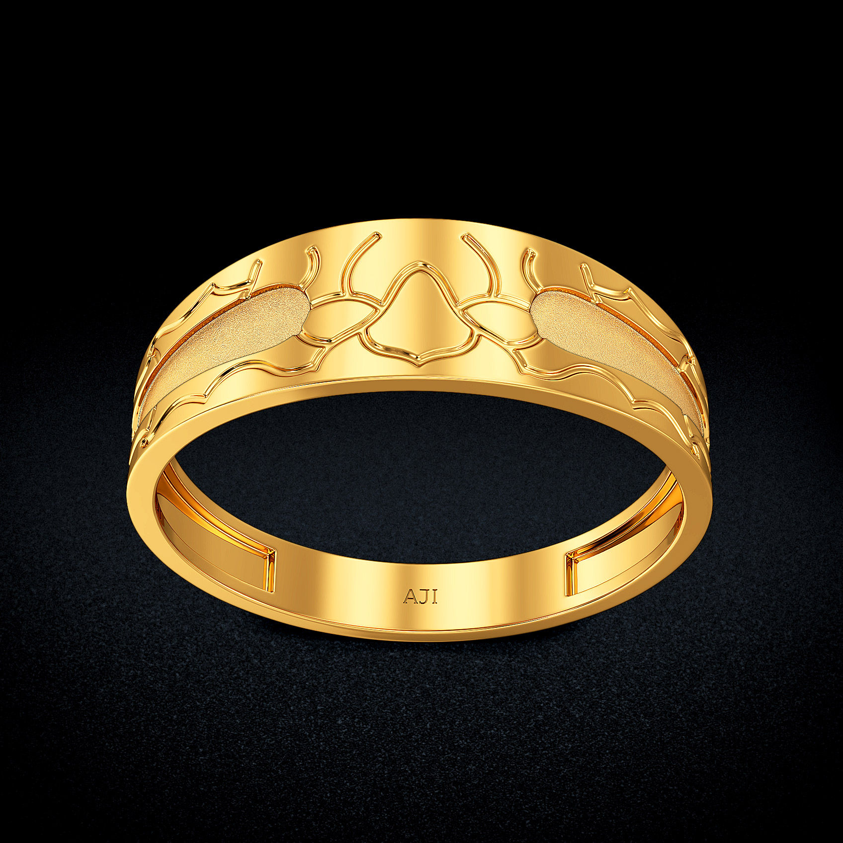 Raw Rift Gold Mens Ring image