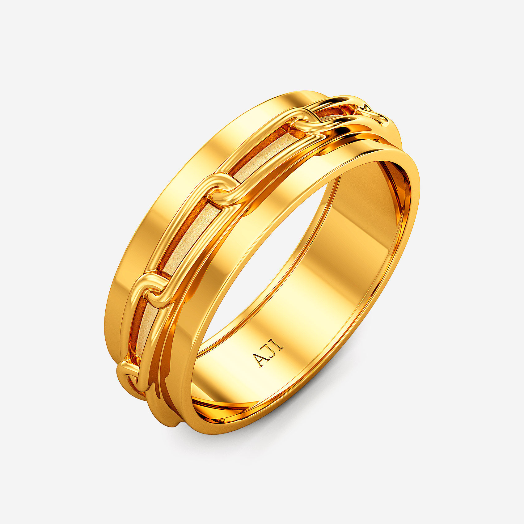 Infinity Weave Gold Mens Ring