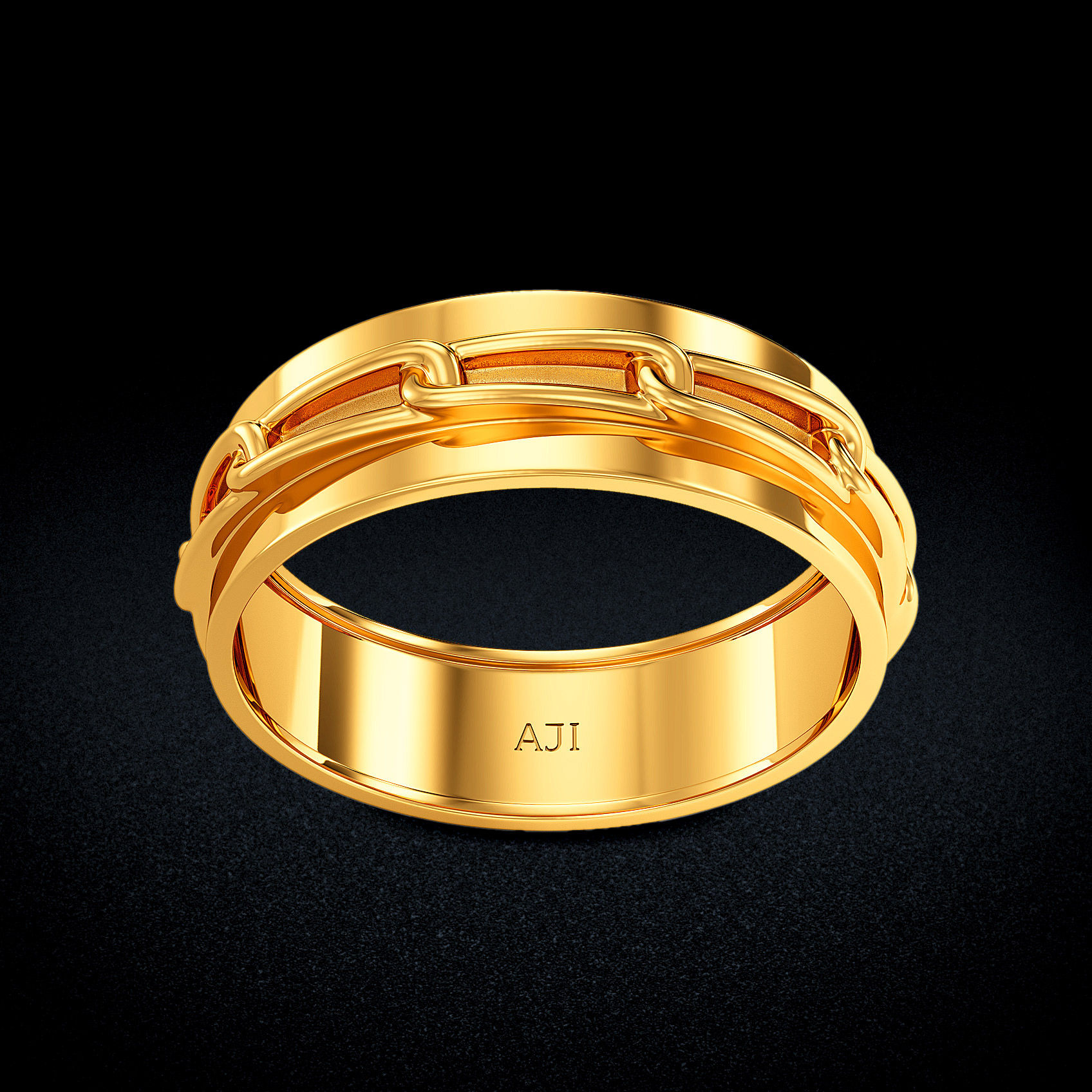 Infinity Weave Gold Mens Ring image