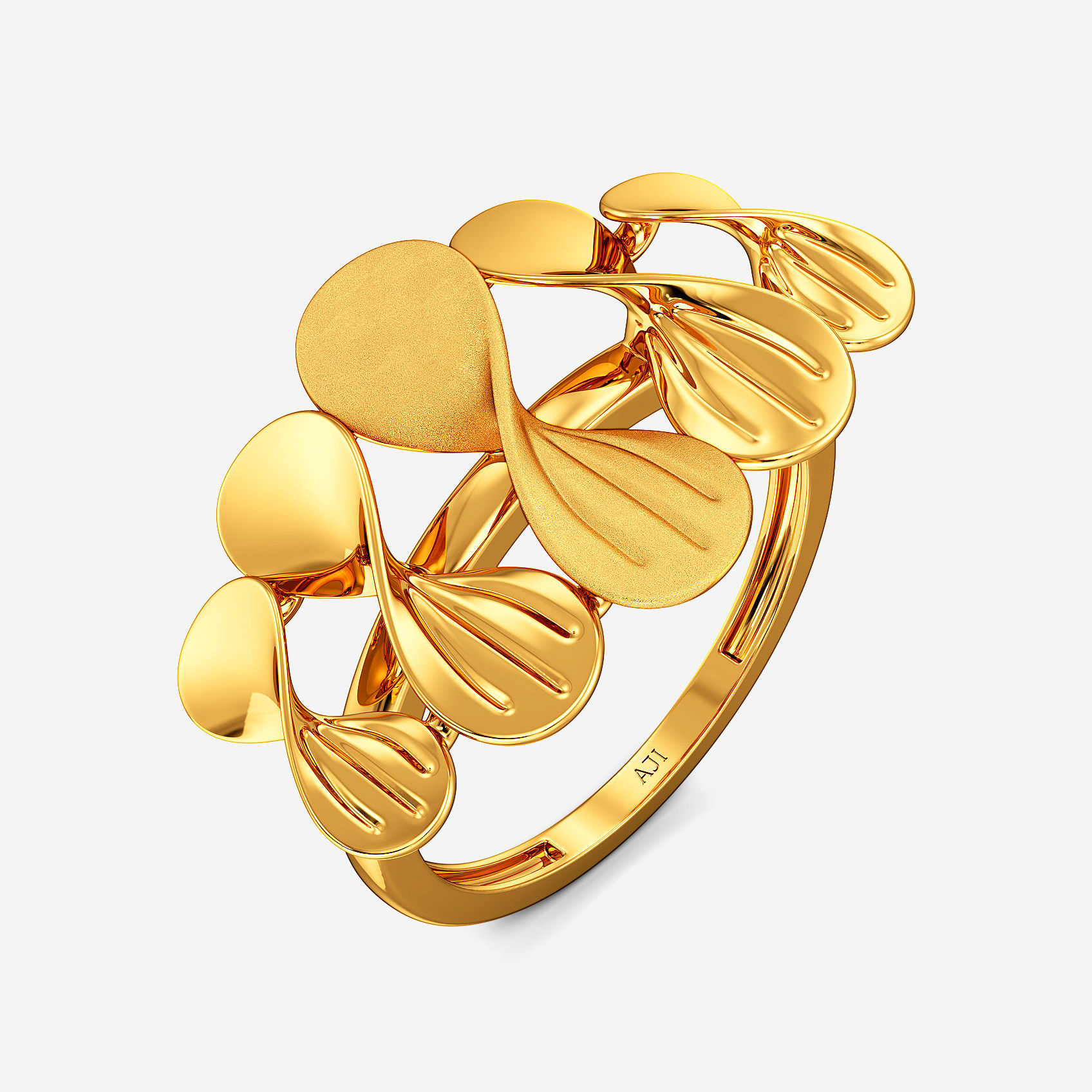 Petal Swirl Gold Ring