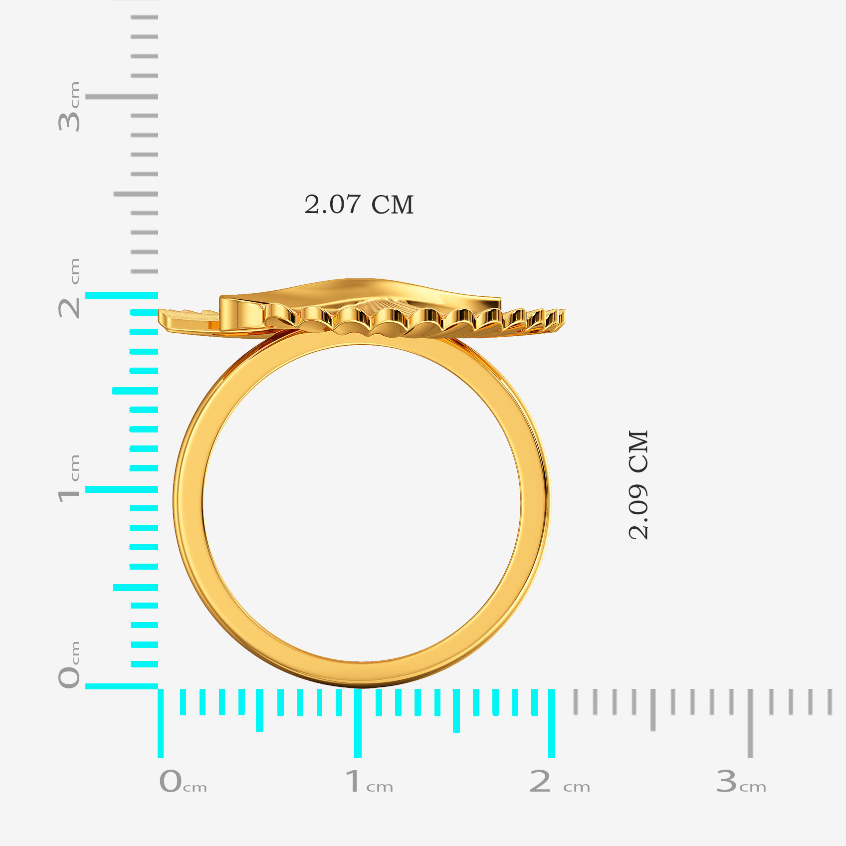 Orbit Swirl Gold Ring alternate view 3