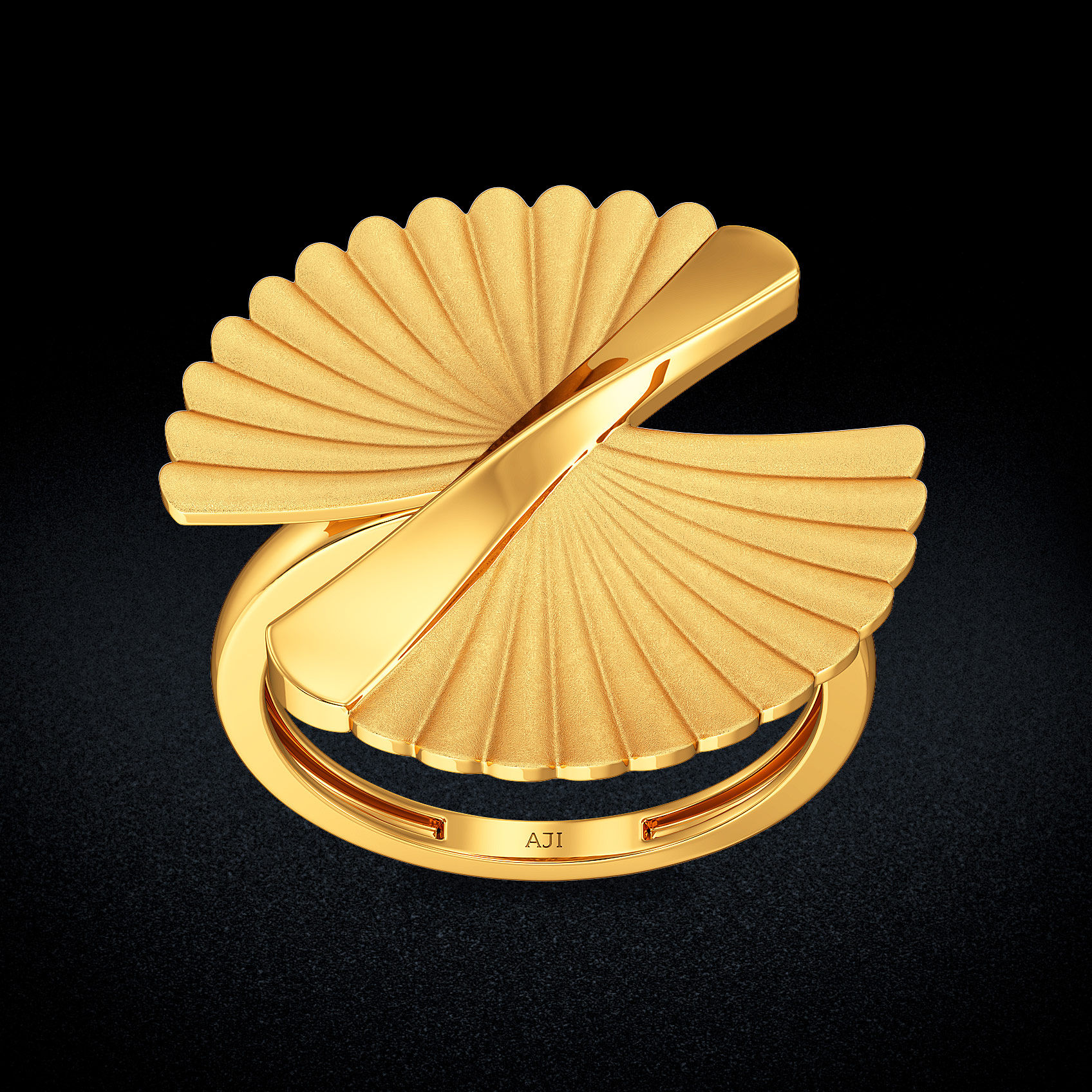 Orbit Swirl Gold Ring image