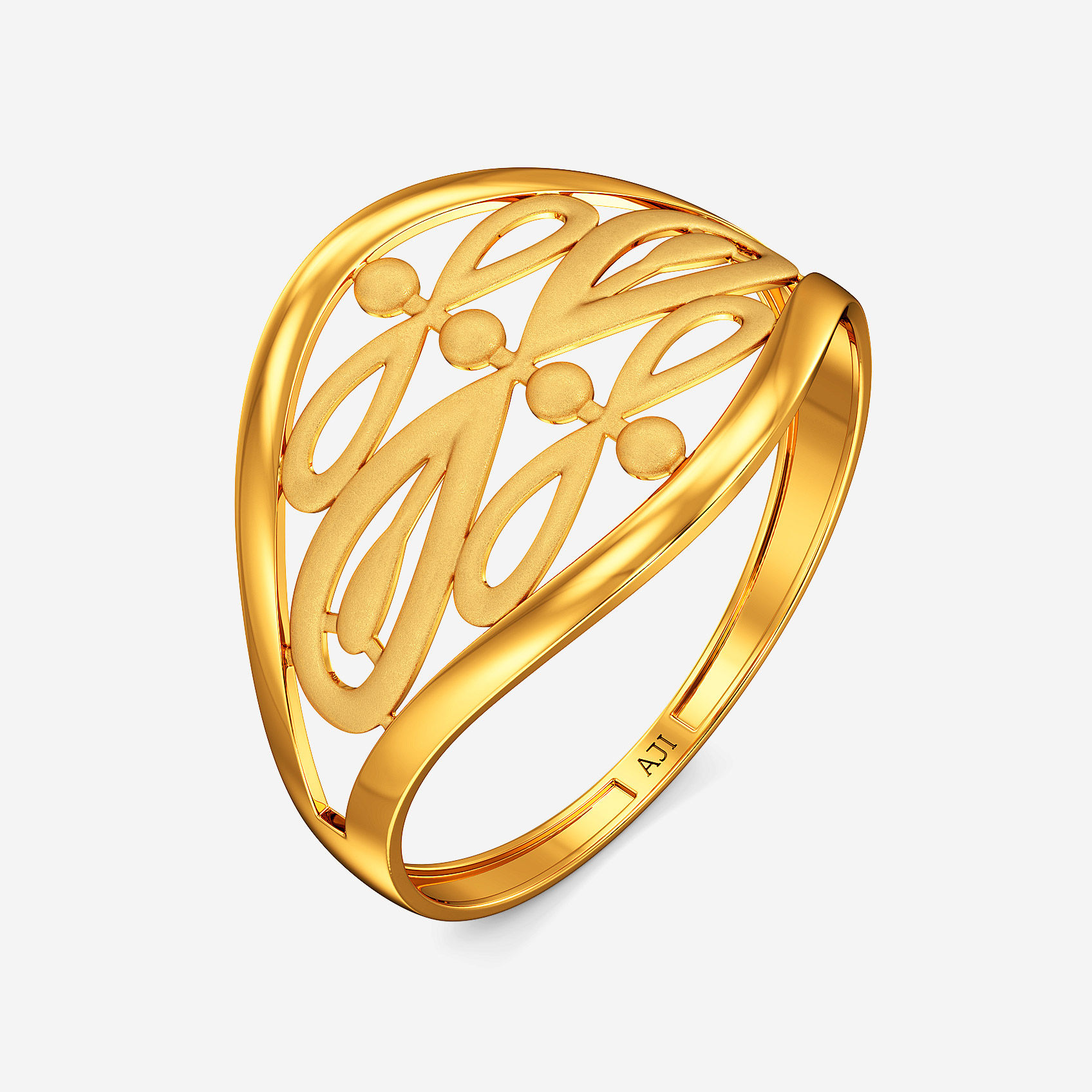 Dewline Charm Gold Ring