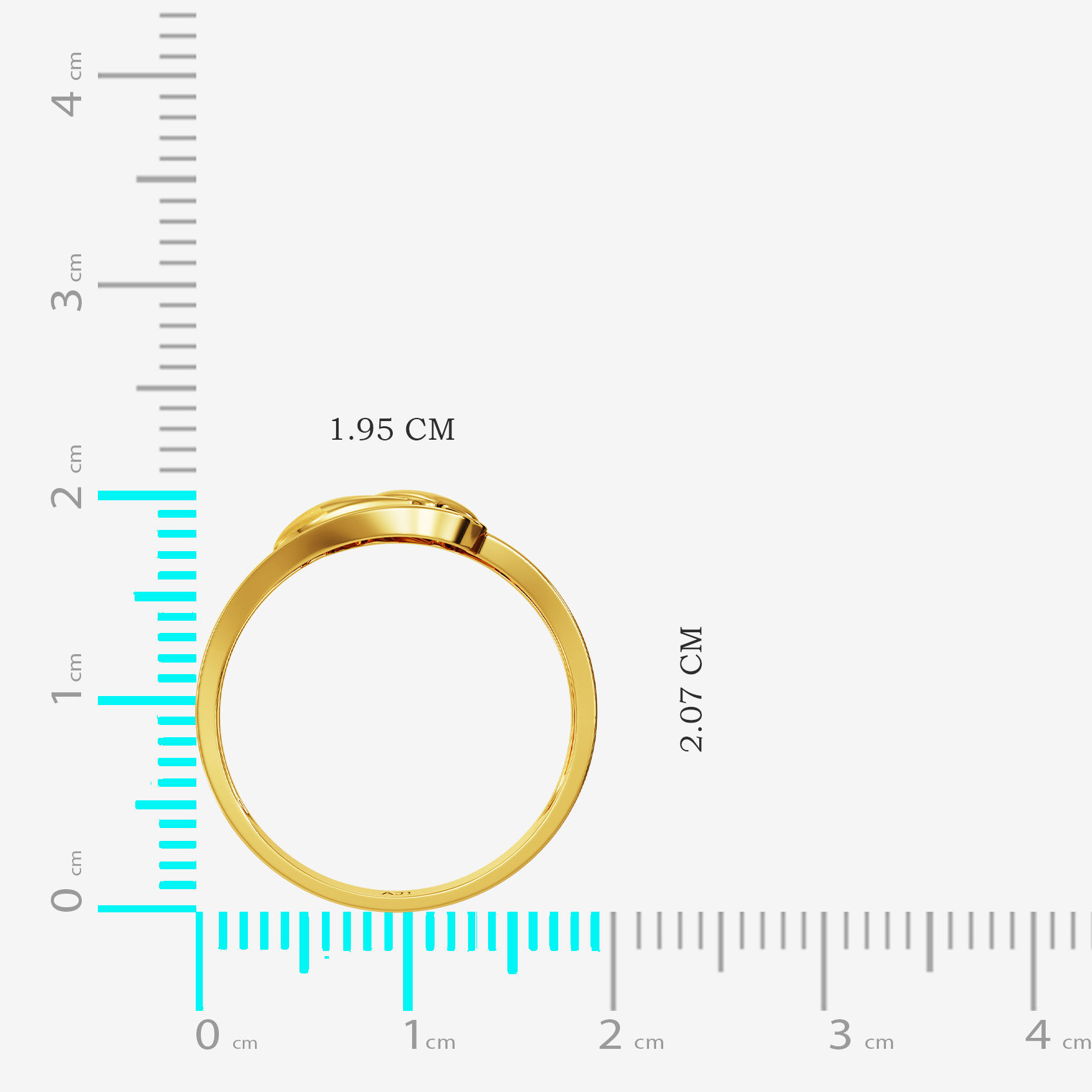 Twin Heart Gold Ring alternate view 3