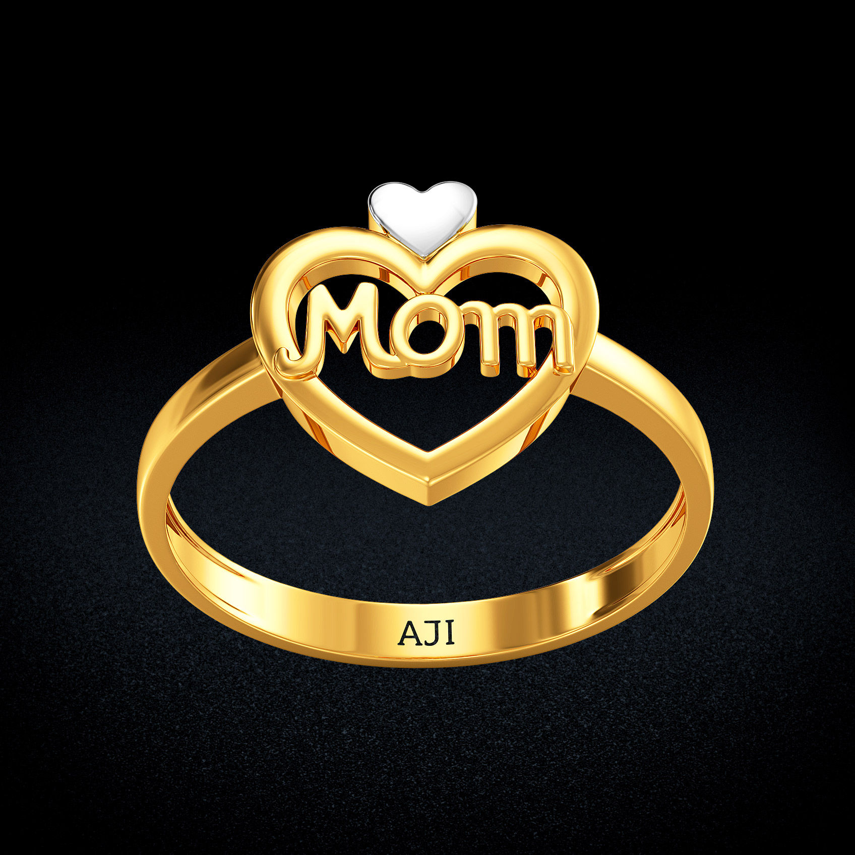 Mom Love Gold Ring image