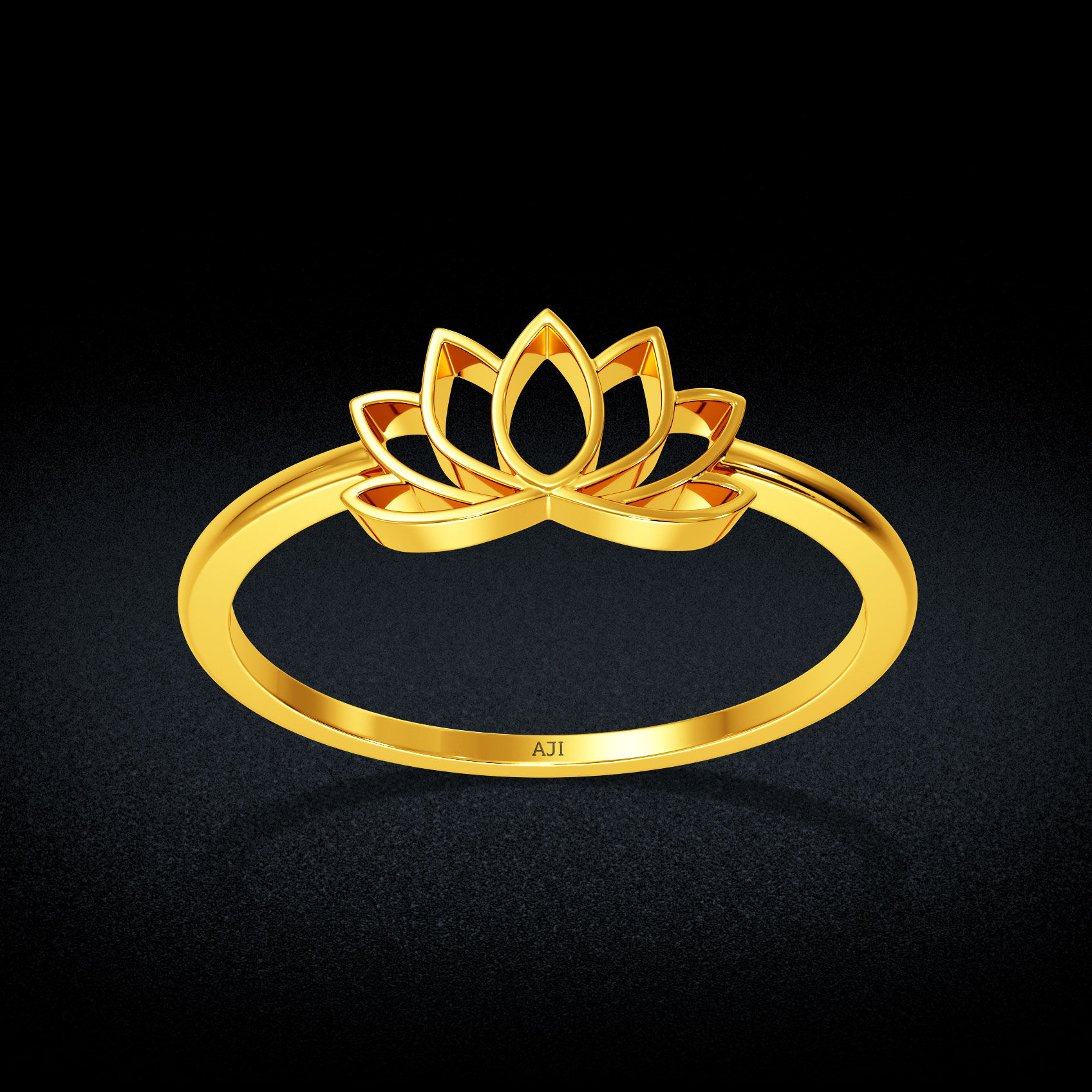 Elegant Lotus Gold Ring image