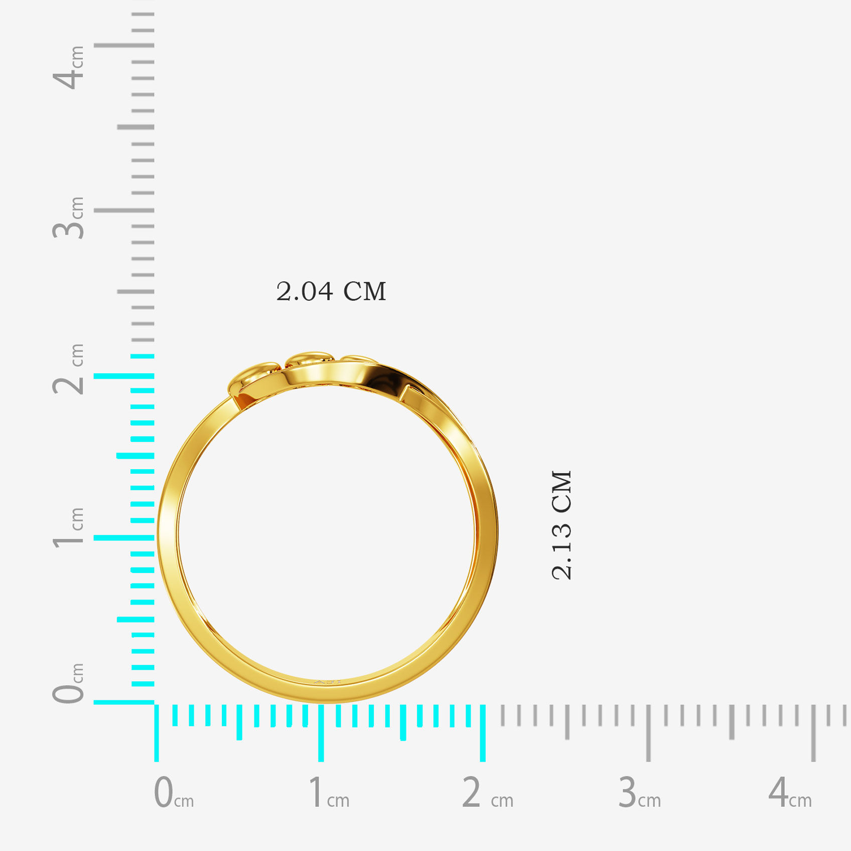 Infinity Stroke Gold Ring alternate view 3