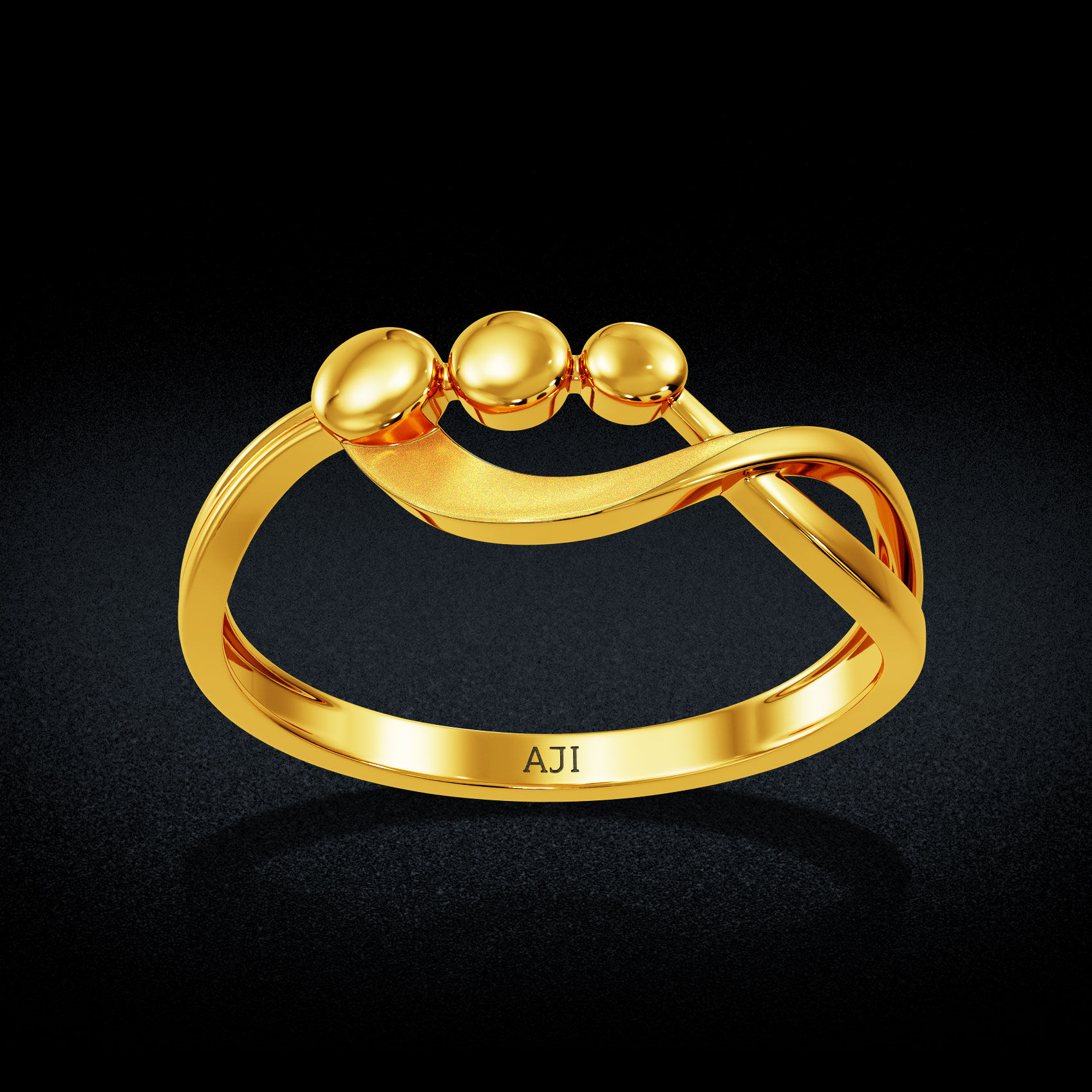 Infinity Stroke Gold Ring image