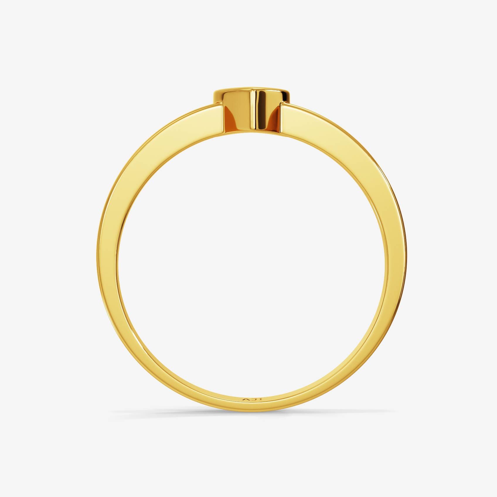 Minimal Heart Gold Ring alternate view 2