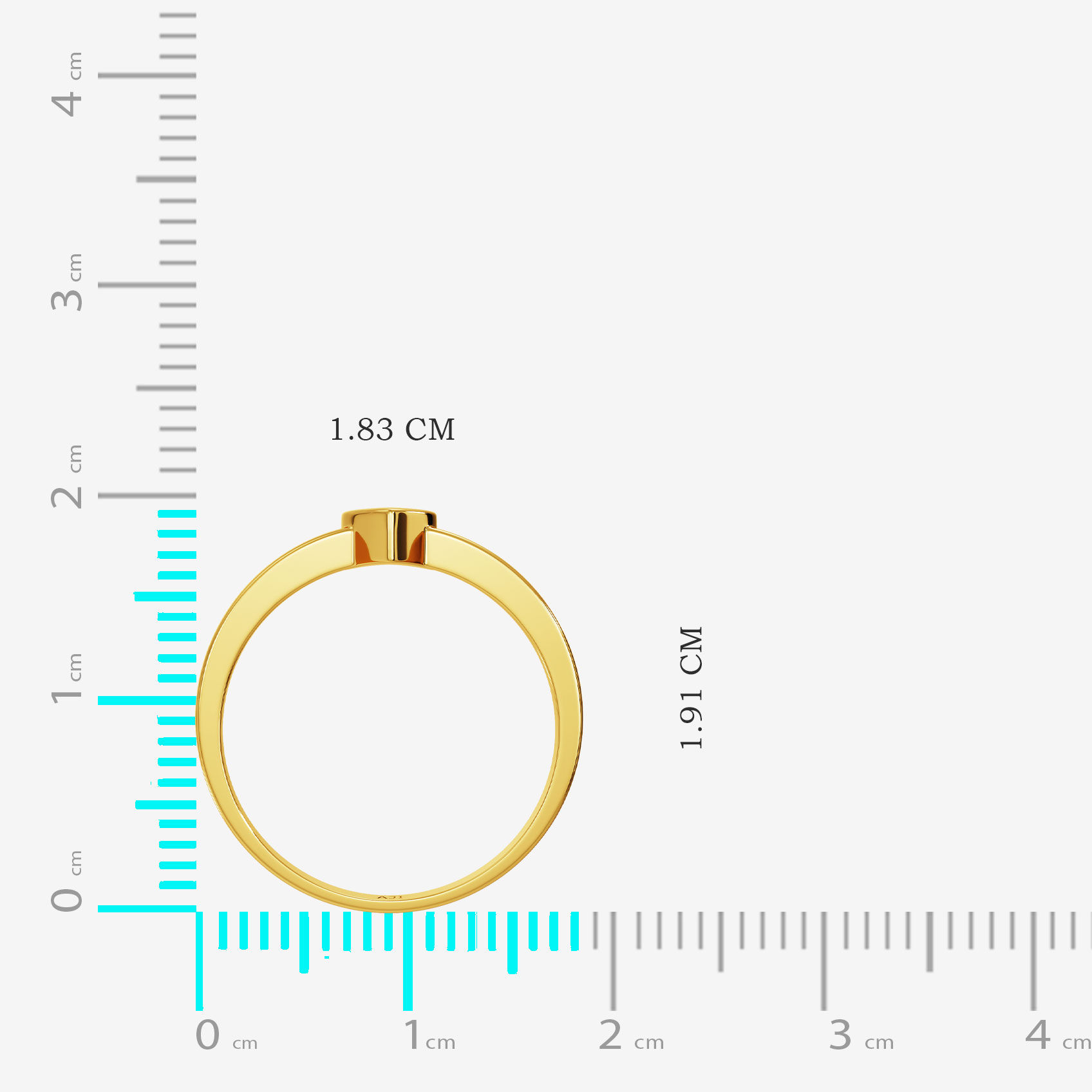 Minimal Heart Gold Ring alternate view 3