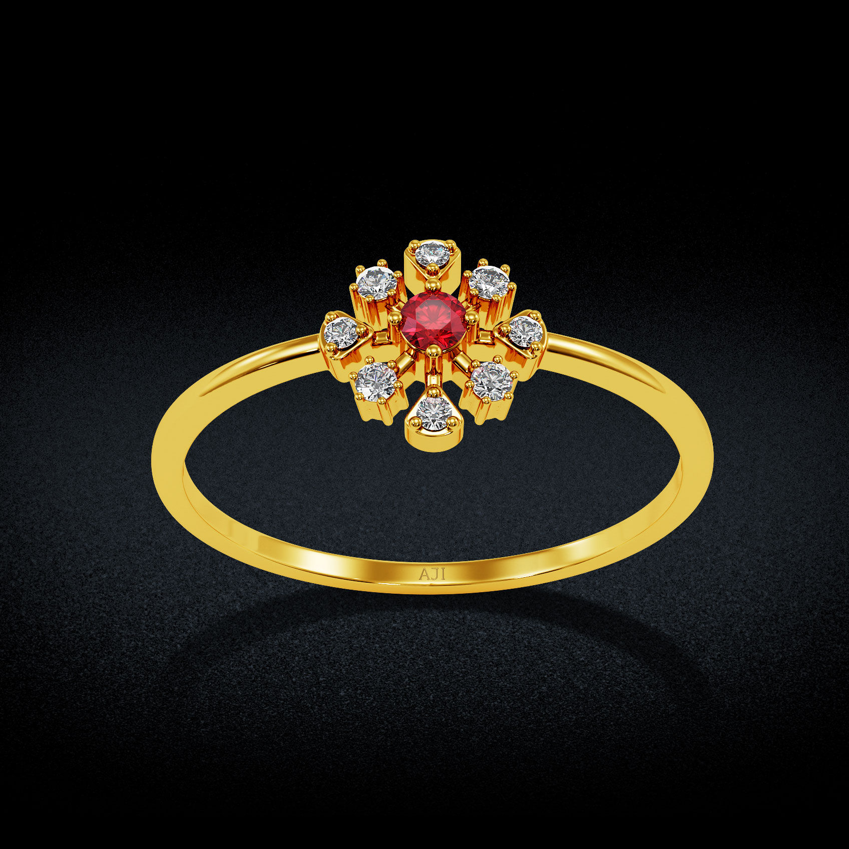 Blush Bloom Gold Ring image