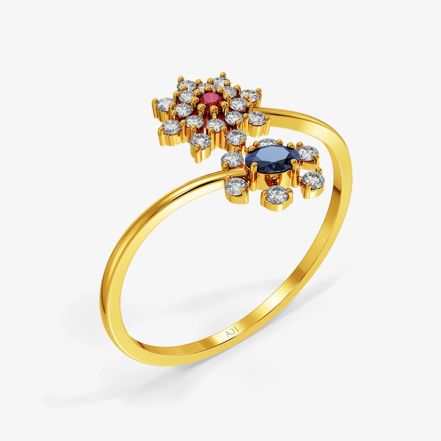 Pastel Trio Gold Ring