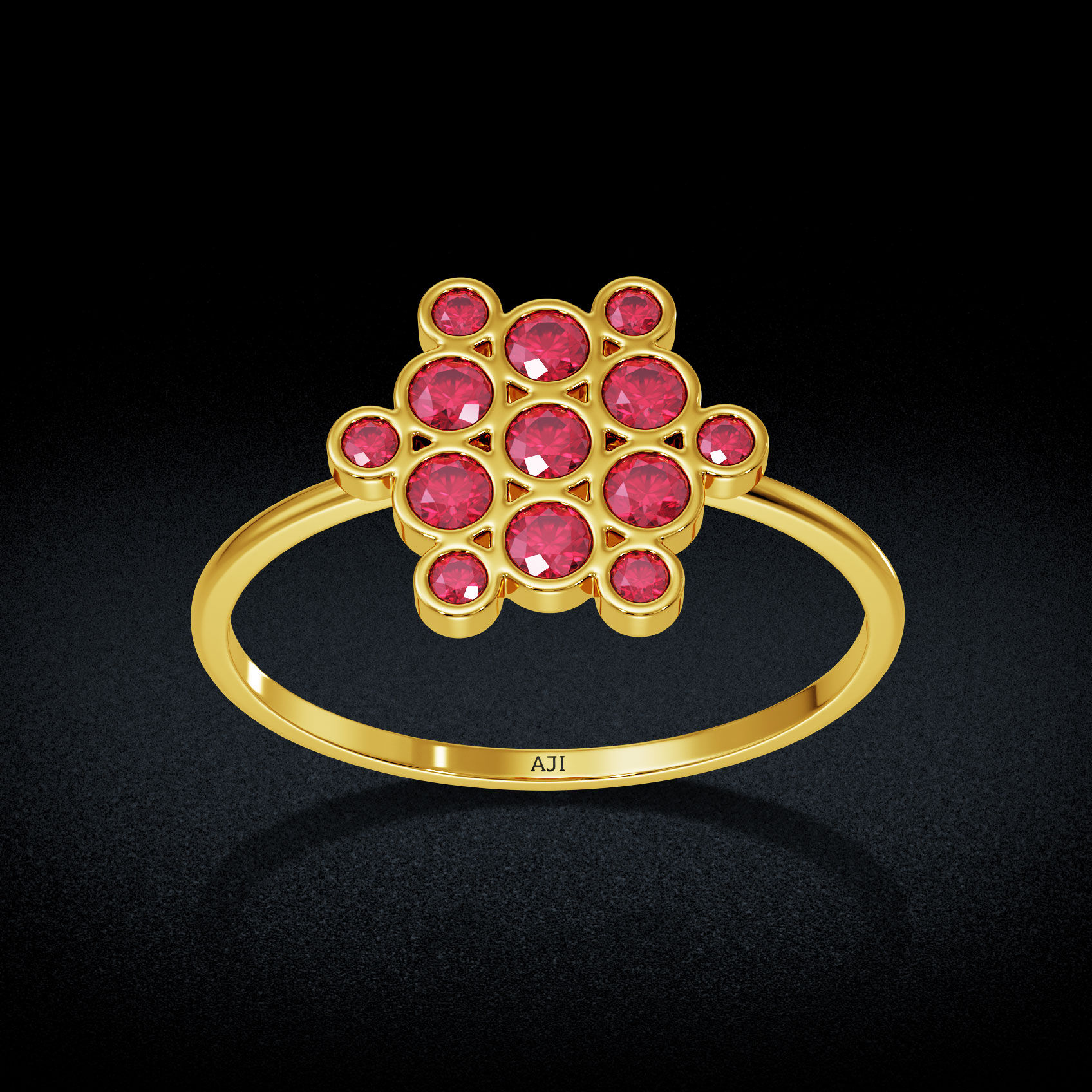 Blush Antique Bloom Gold Ring image