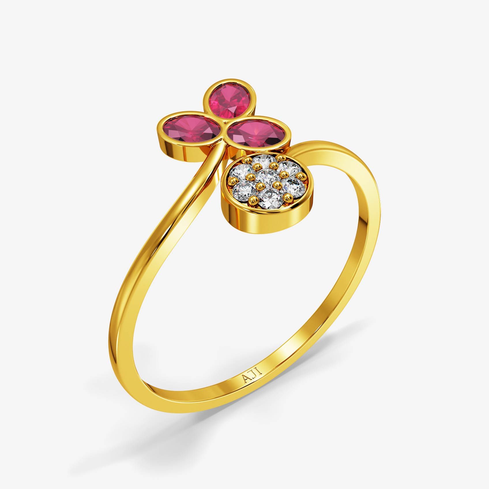 Blush Blossom Gold Ring
