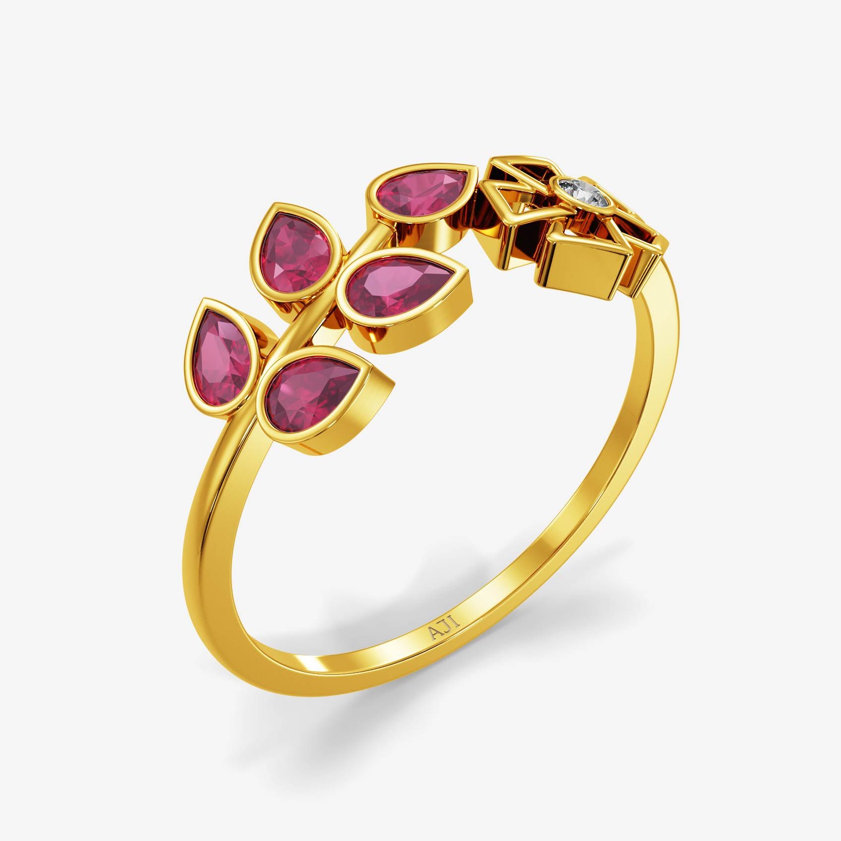 Gold Bloom Leaf Ring