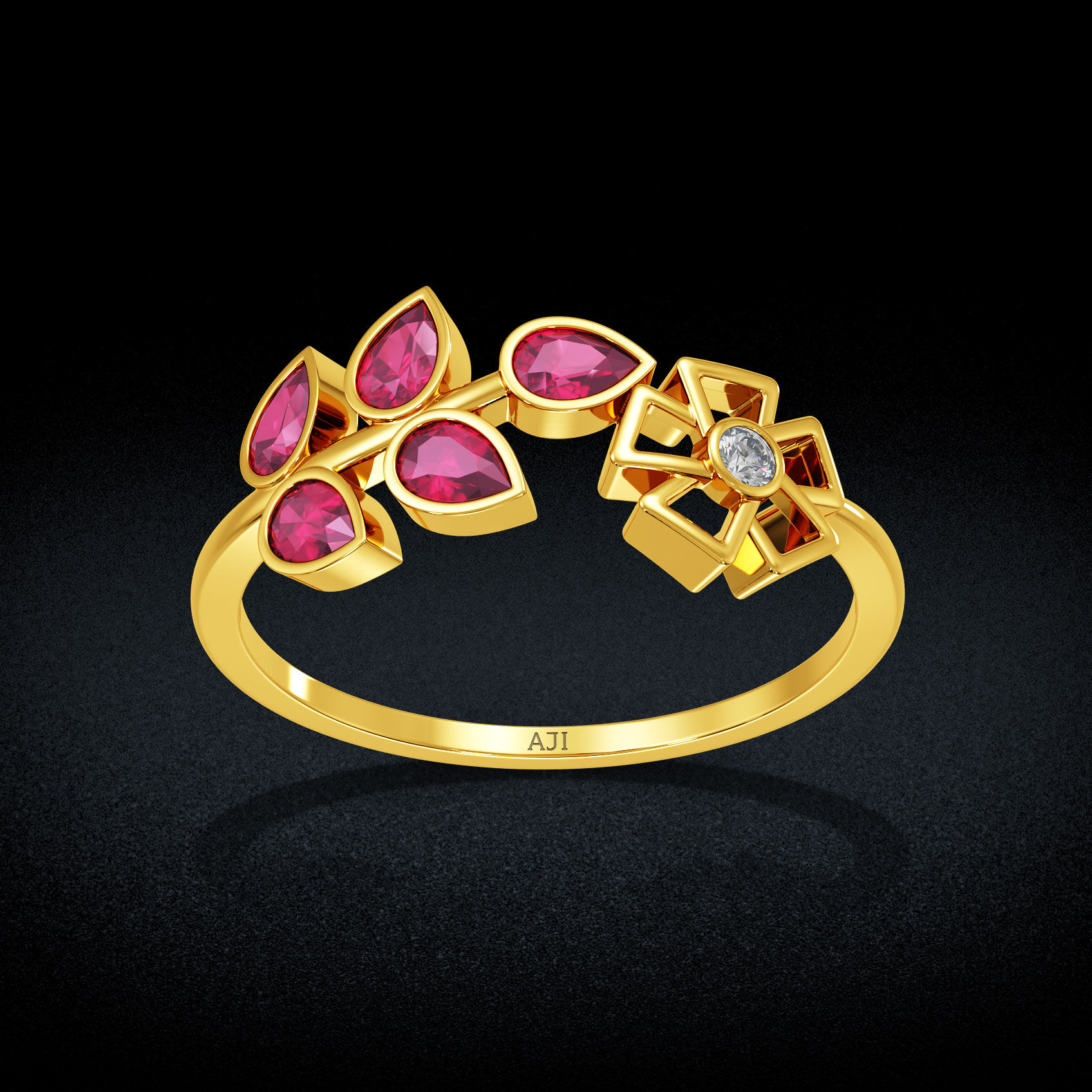 Gold Bloom Leaf Ring image