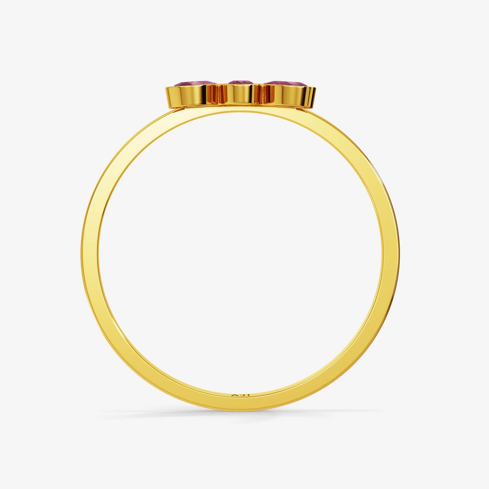 Pink Dew Cluster Gold Ring alternate view 2