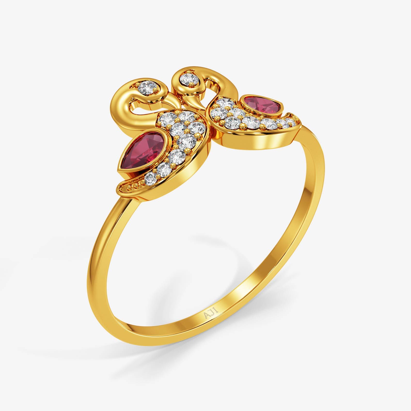 Love Swan Gold Ring