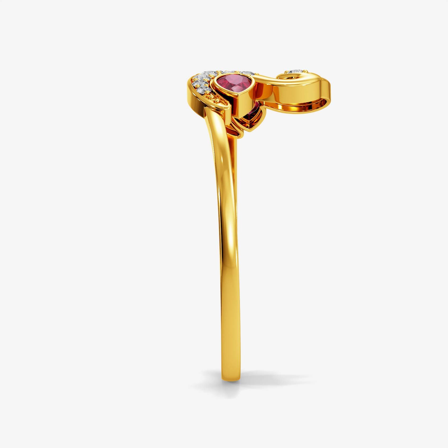 Love Swan Gold Ring alternate view 1