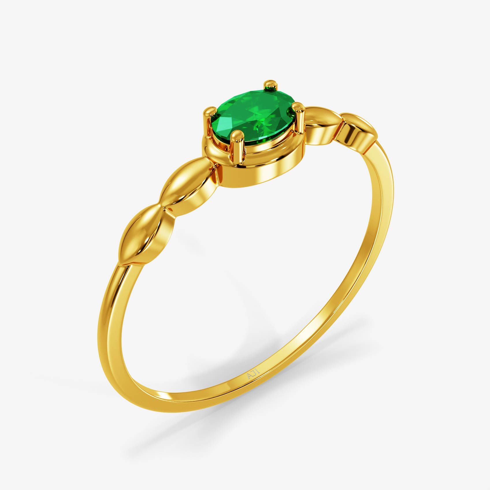 Verdant Aura Gold Ring