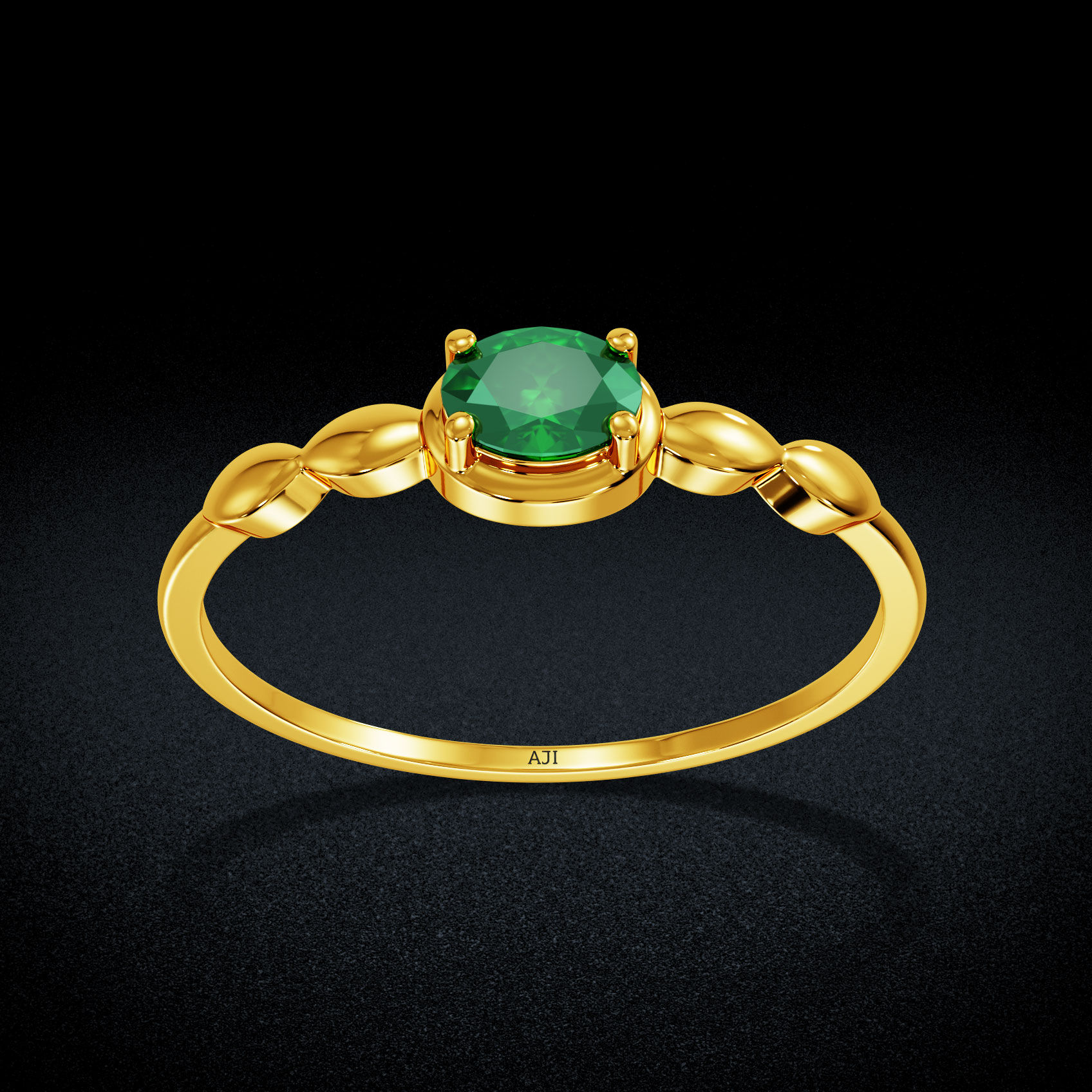 Verdant Aura Gold Ring image