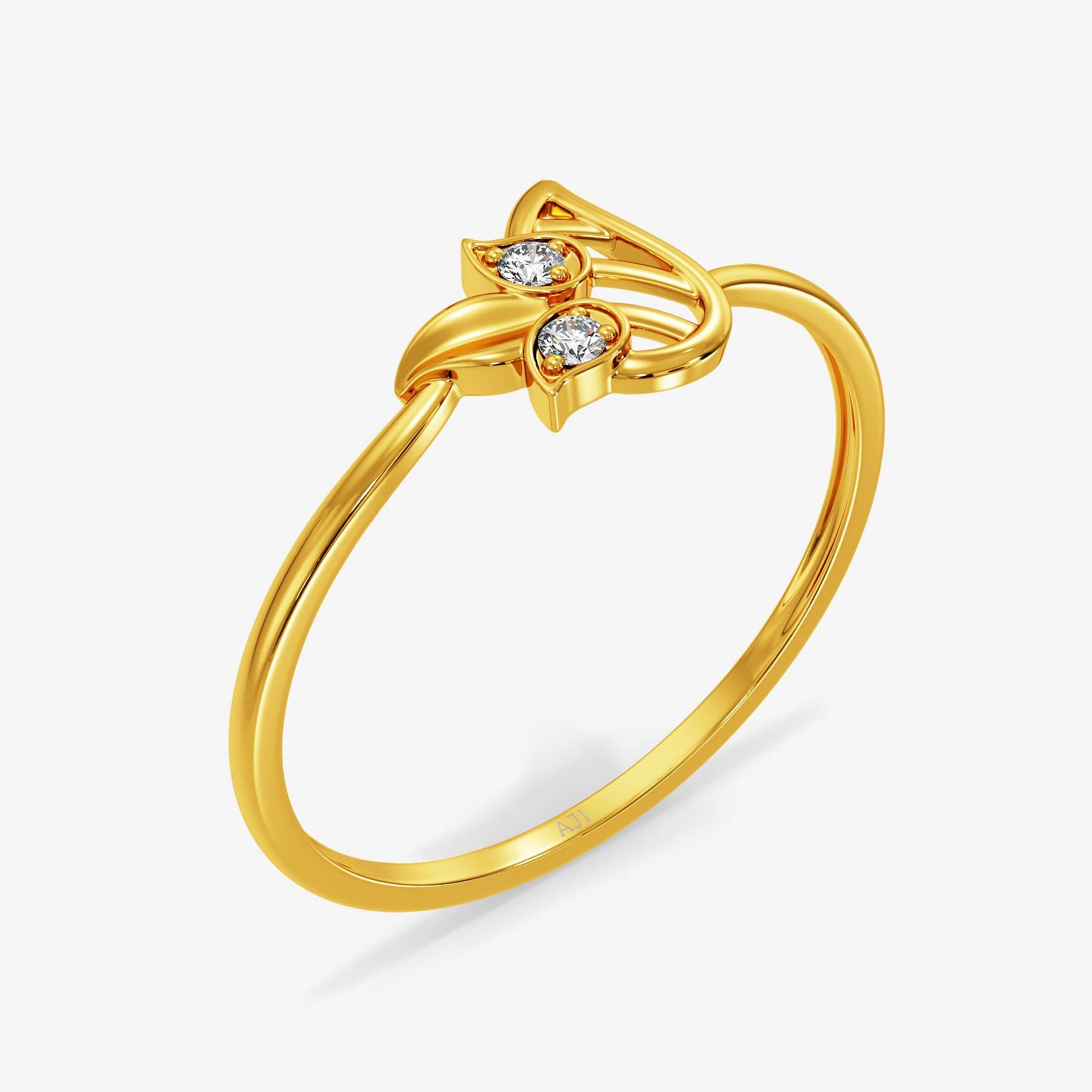 Blossom Crystal Gold Ring