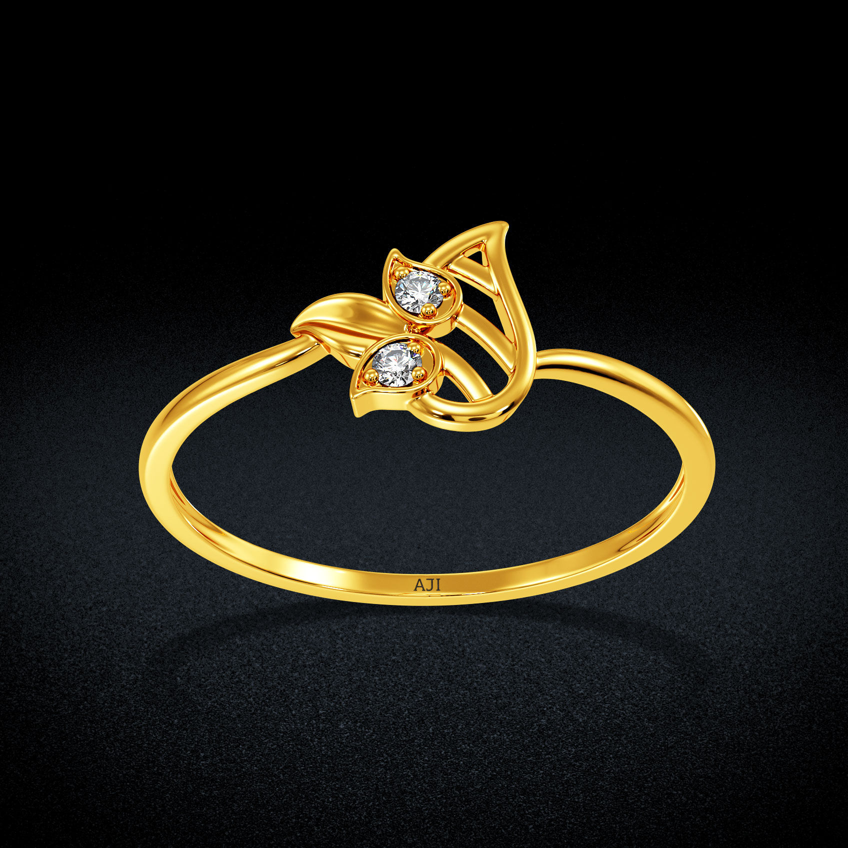 Blossom Crystal Gold Ring image