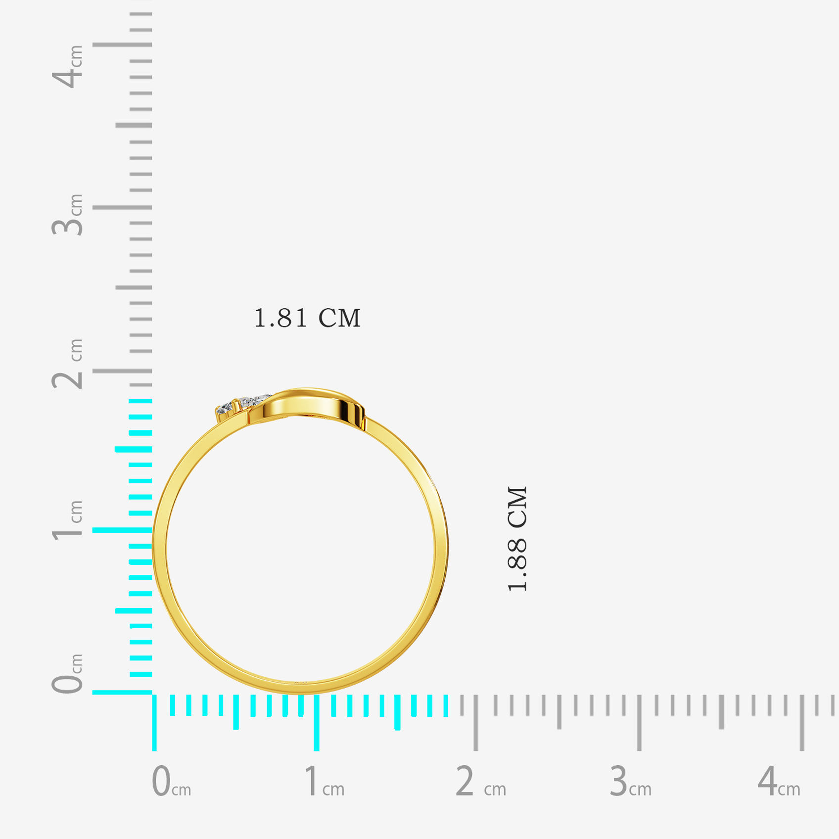 Heart Glide Gold Ring alternate view 3
