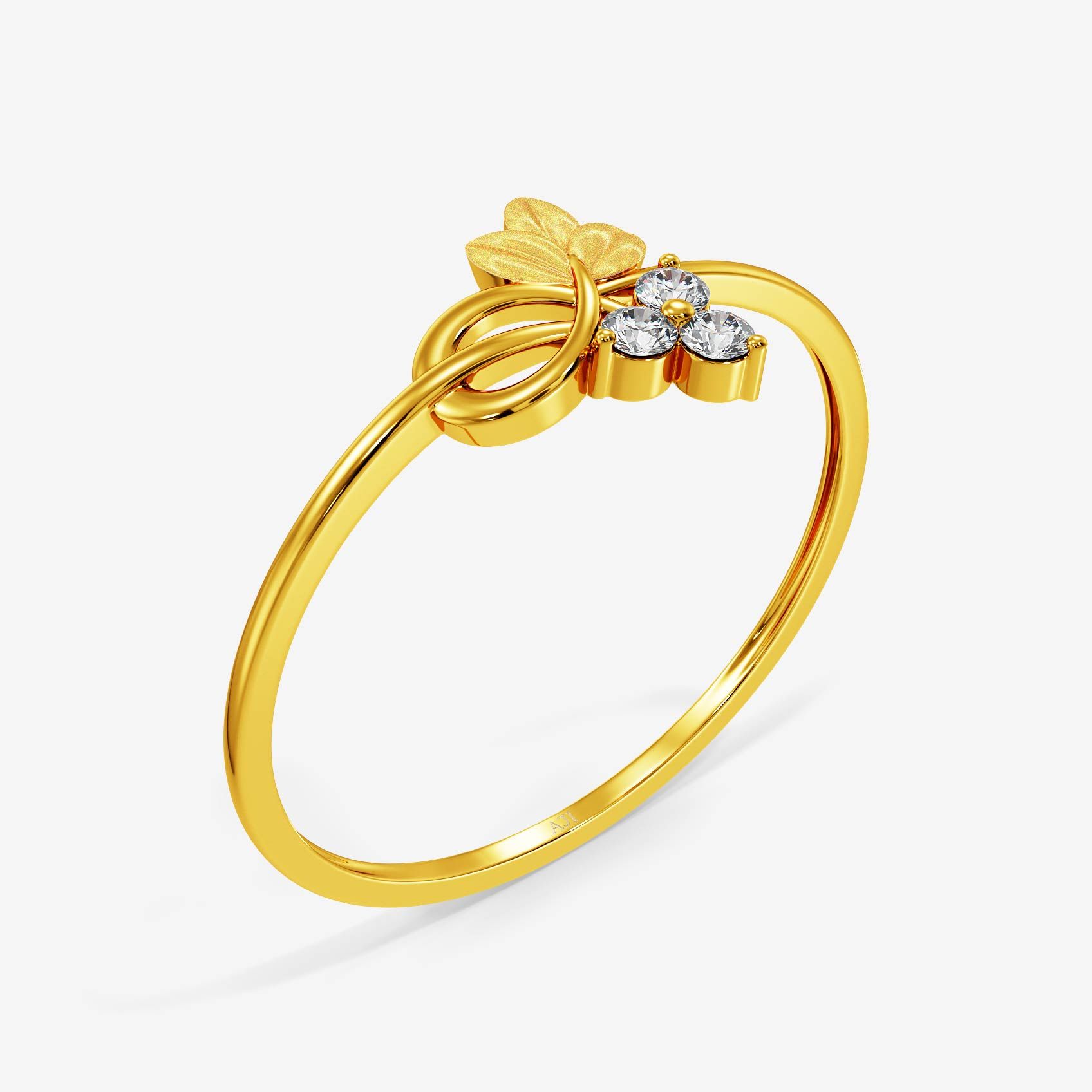 Nature Spiral Gold Ring