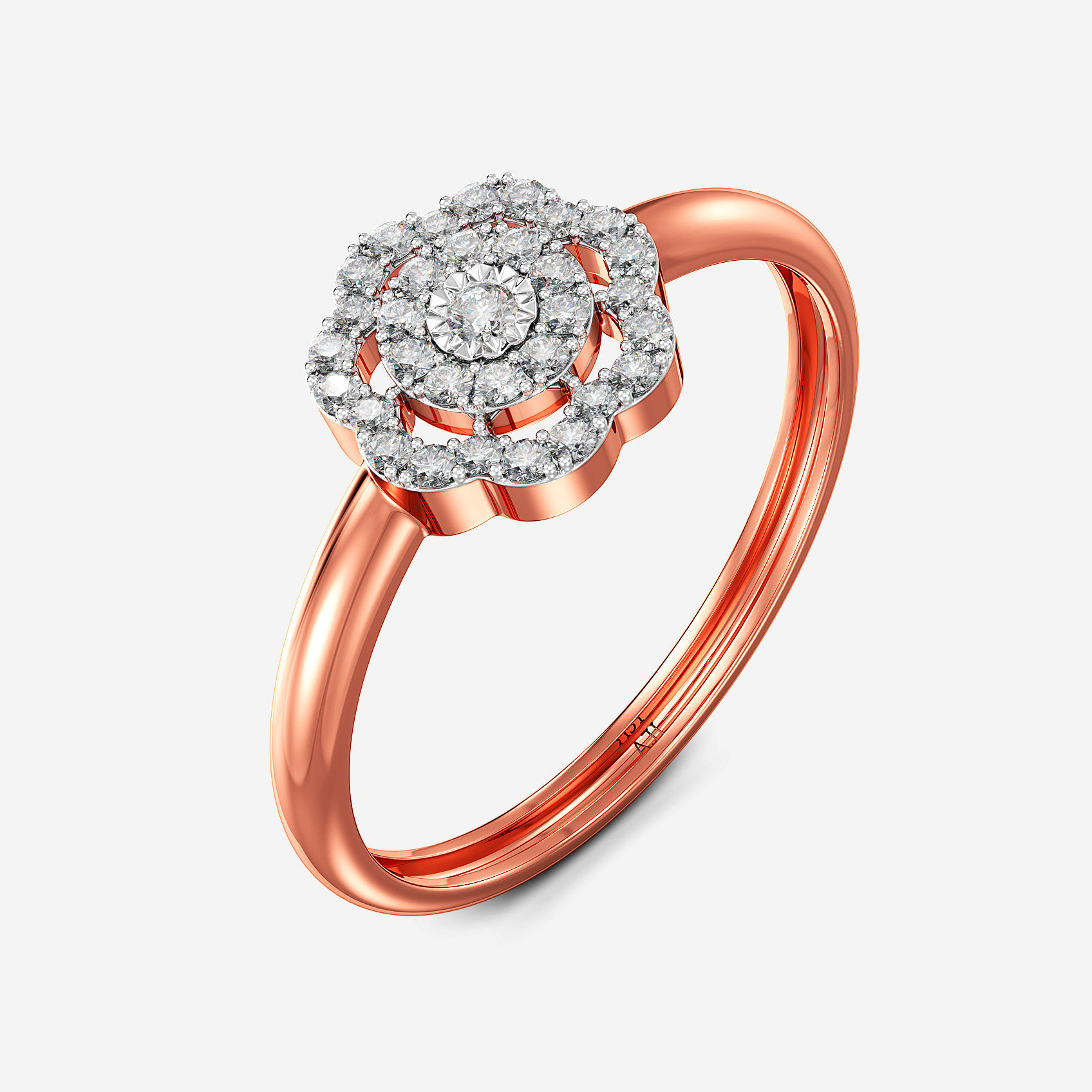 Elegant Floral Diamond Ring