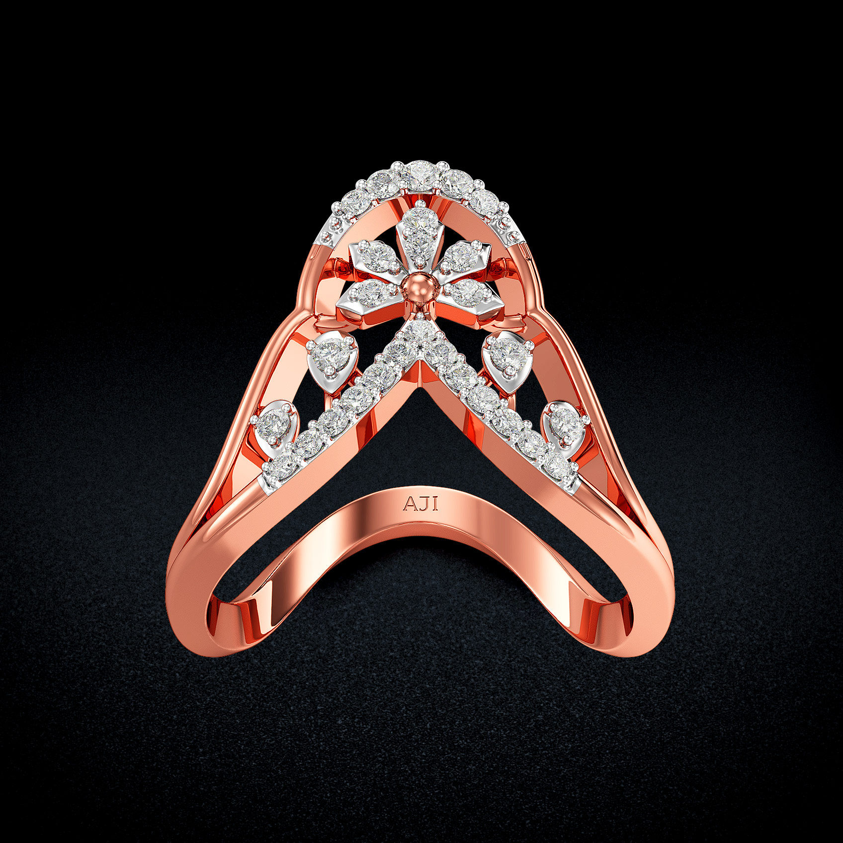 Flora Classic Diamond Vanki Ring image