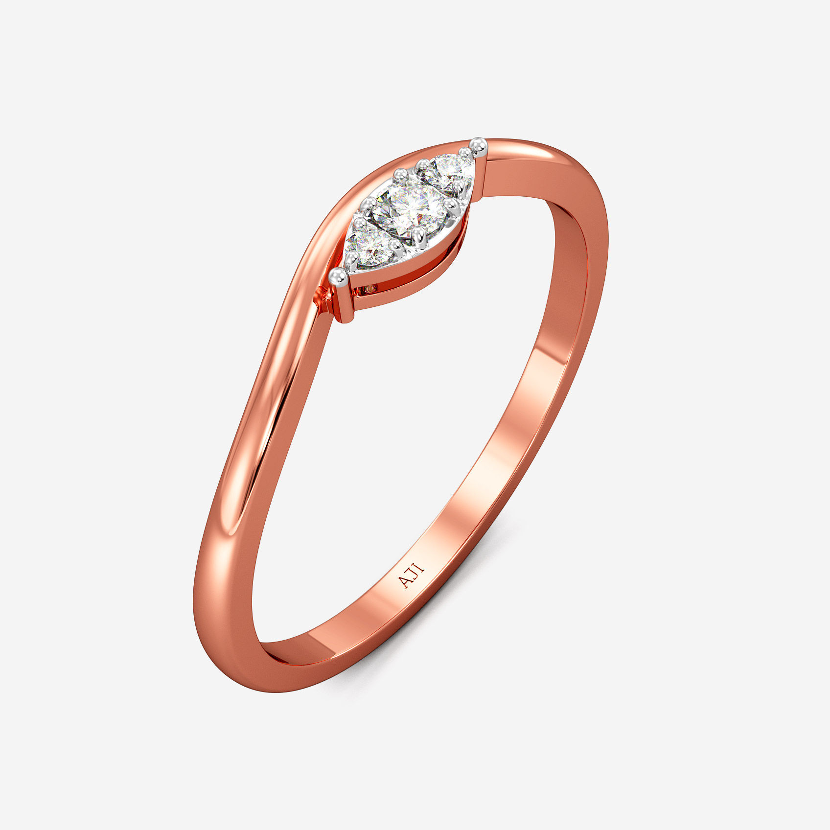 Leaf Aura Diamond Ring