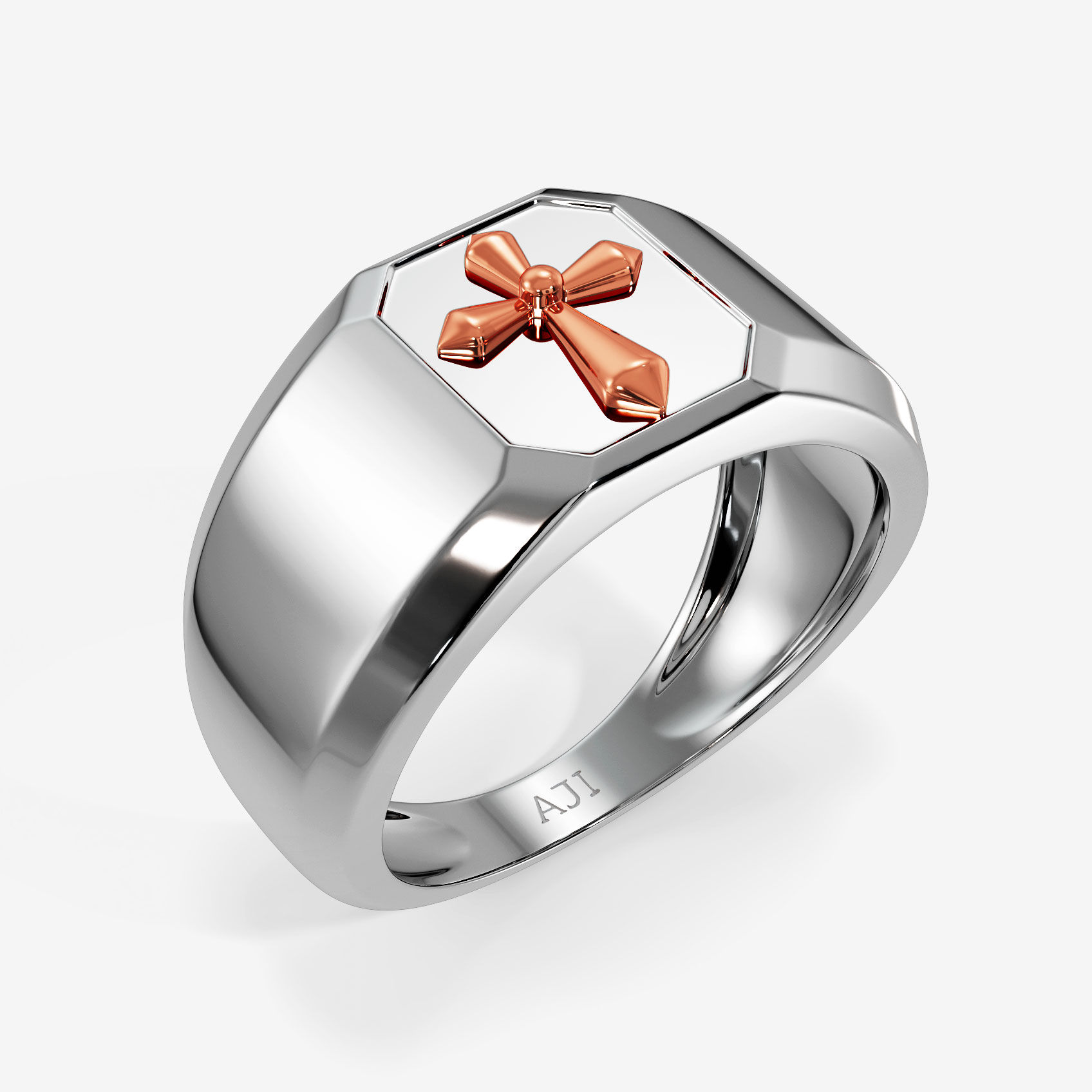 Faithful Cross Platinum Ring