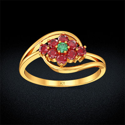 Romantic Floral Gemstone Ring alternate view 2